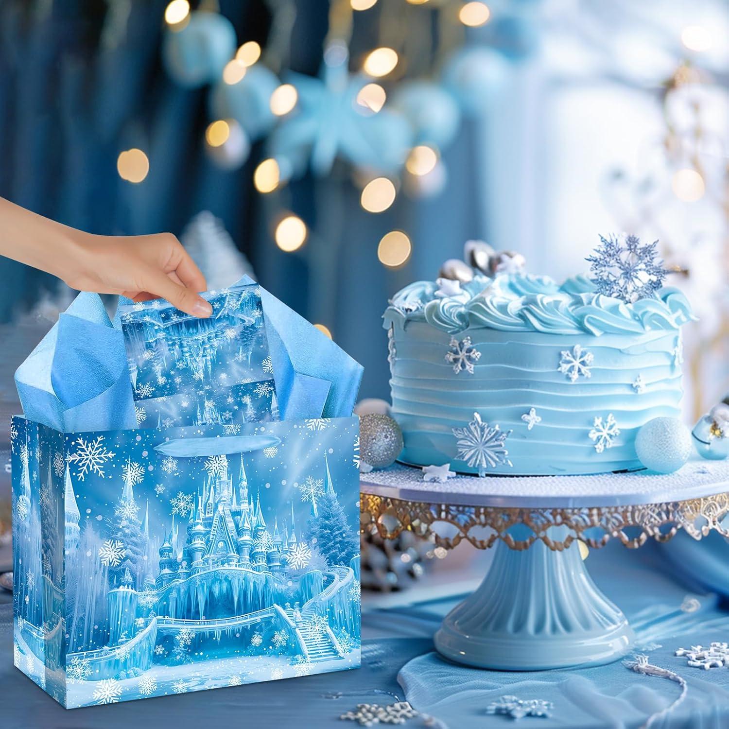 Bolsa de Regalo Grande Congelada Larbful con Tarjeta y Papel