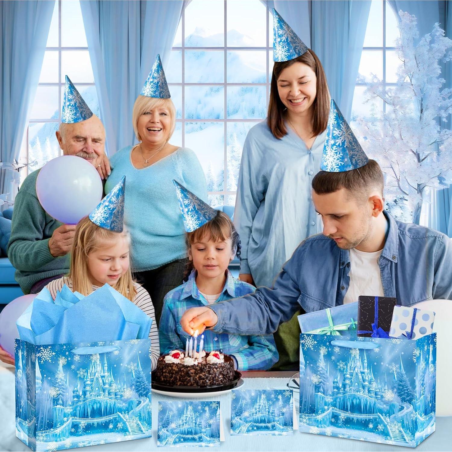 Bolsa de Regalo Grande Congelada Larbful con Tarjeta y Papel