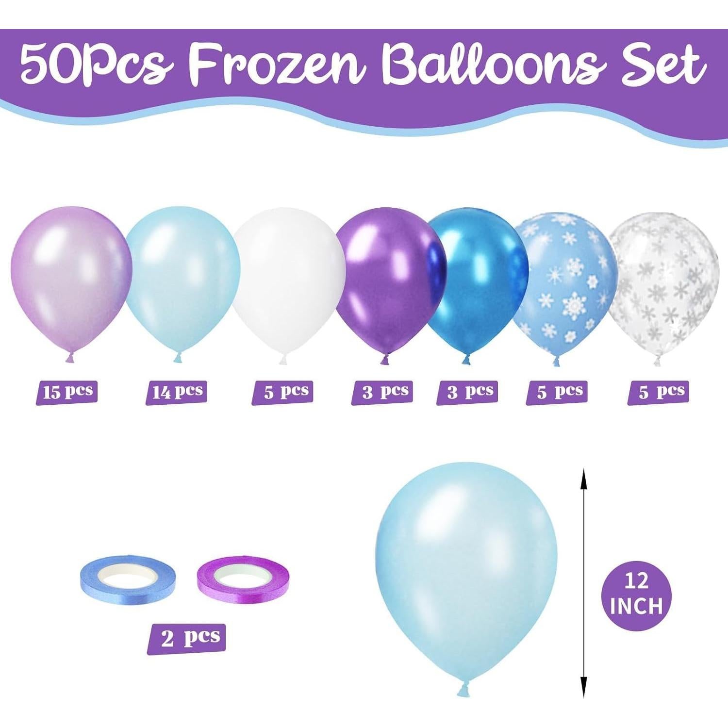 Conjunto de Globos Congelados Paready 50 Piezas 30 cm