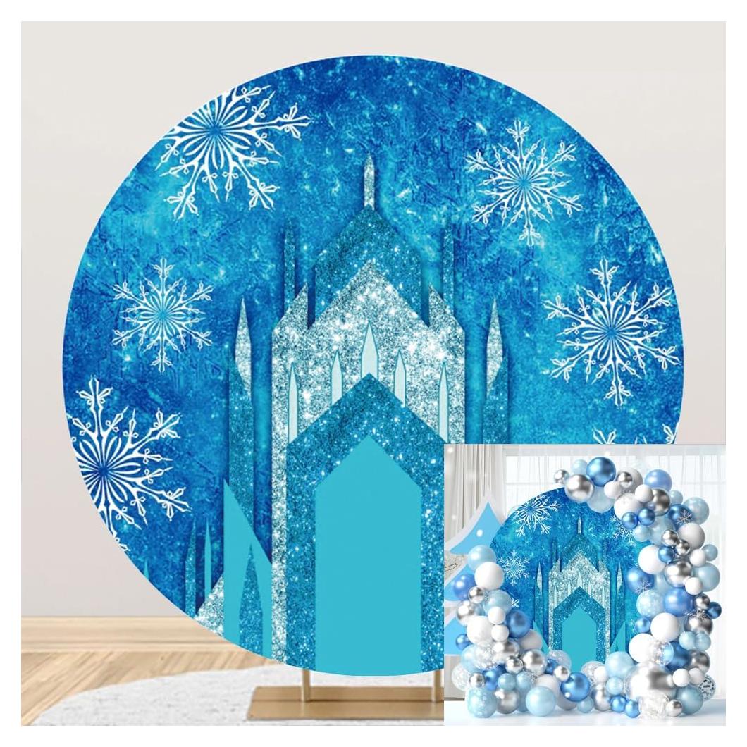 Fondo Redondo Laeacco 2.2x2.2m Color Hielo para Fotografía