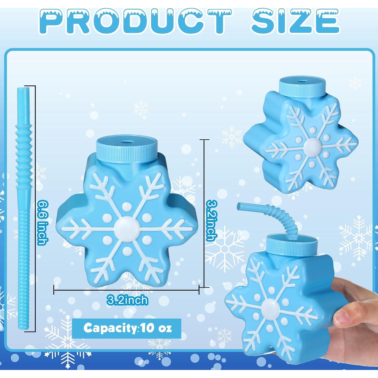 Sliner 12 Copas de Plástico Reutilizables Copo de Nieve 0.3L