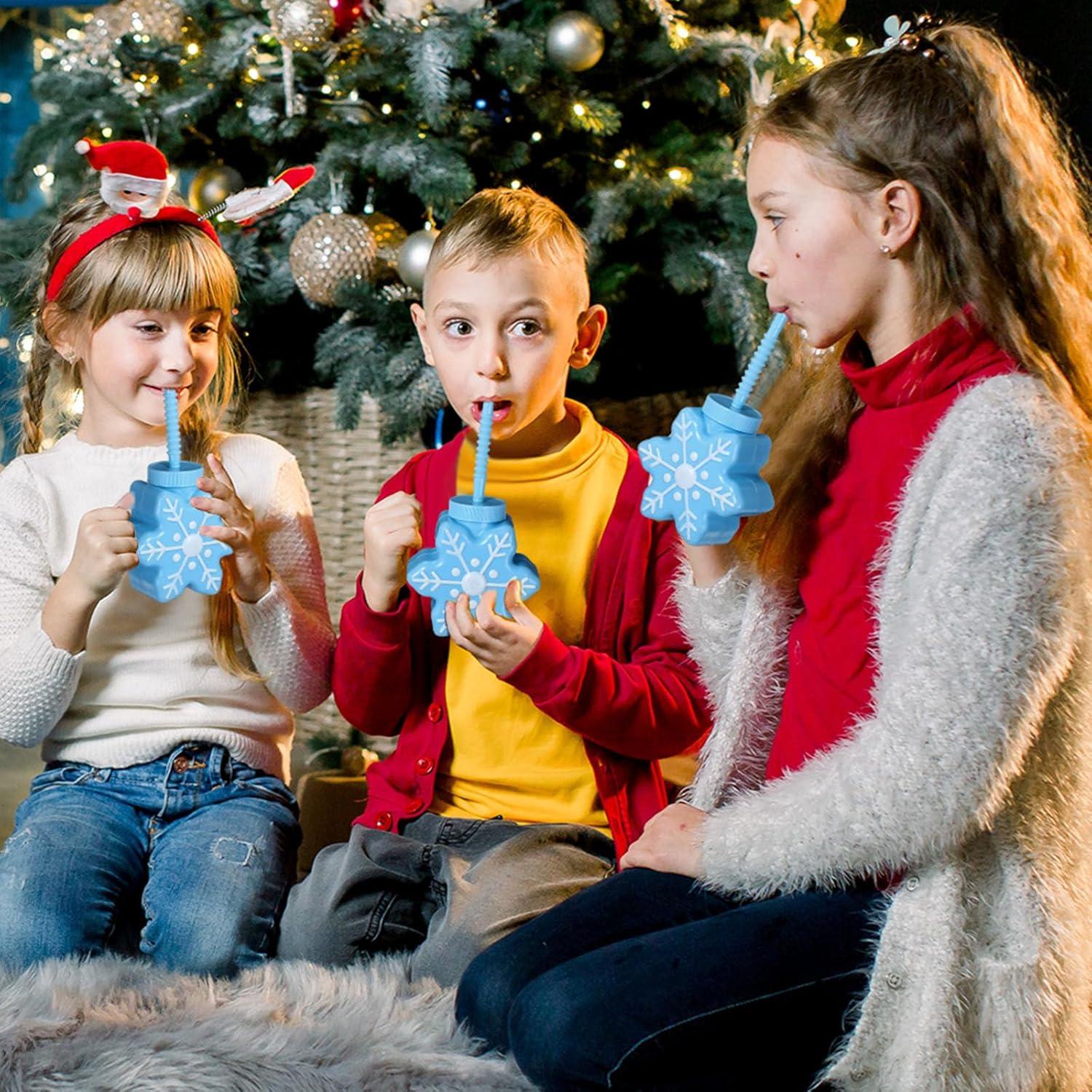 Sliner 12 Copas de Plástico Reutilizables Copo de Nieve 0.3L