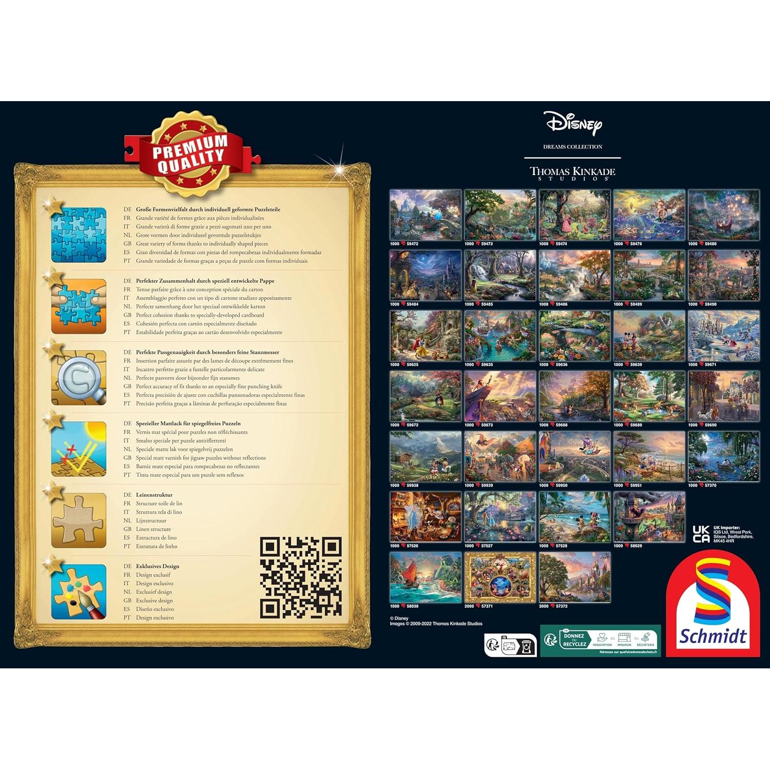 Rompecabezas 1000 Piezas Schmidt Spiele Thomas Kinkade Frozen