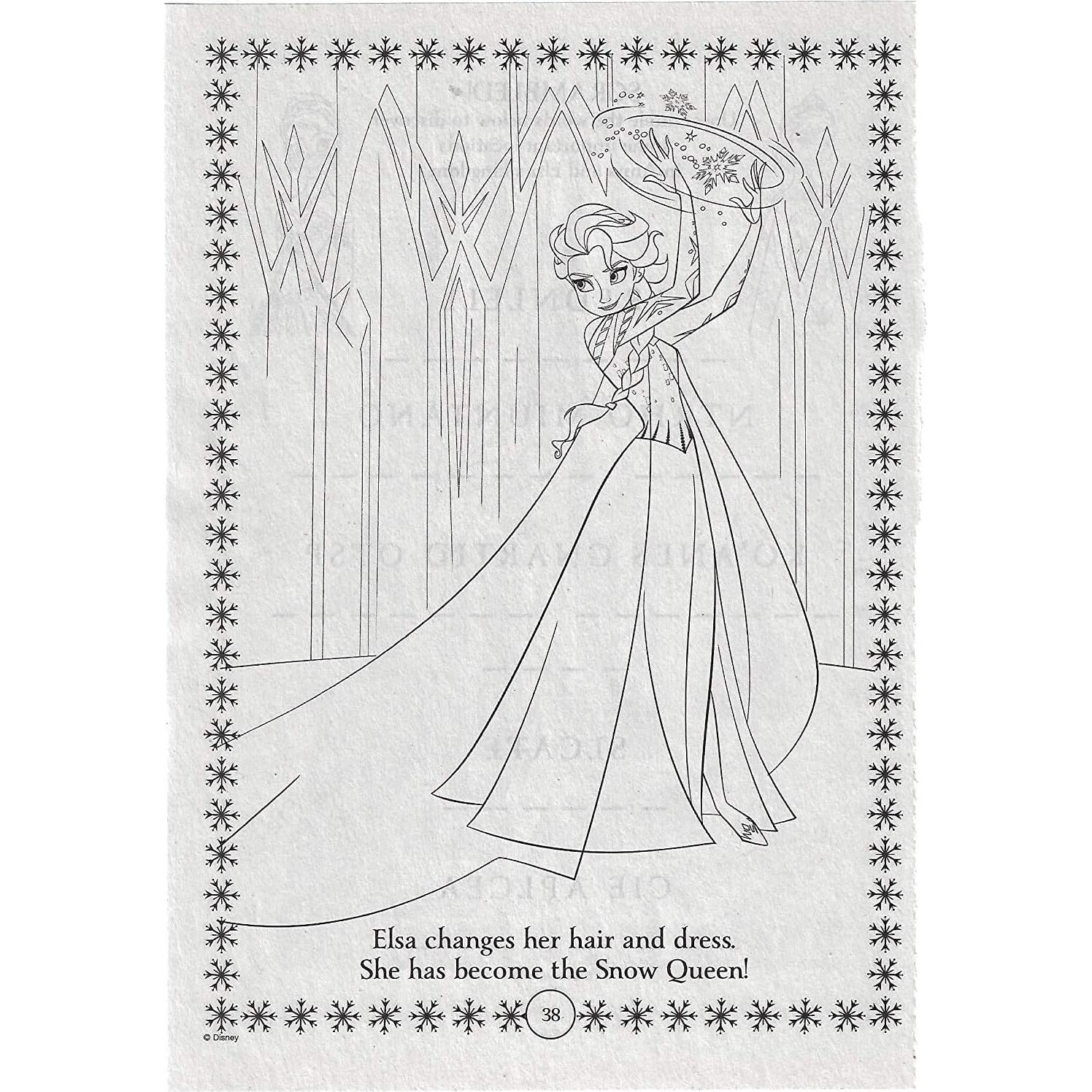 Libro de Colorear Gigante Frozen 2 Elsa 192 Páginas Actividades