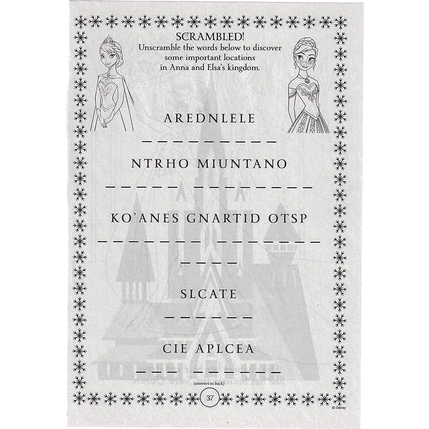 Libro de Colorear Gigante Frozen 2 Elsa 192 Páginas Actividades