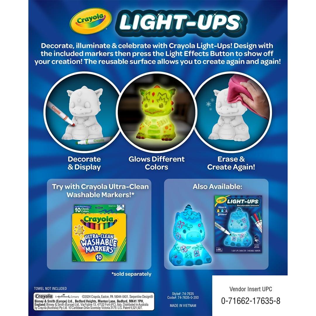 Dragón Light Ups Crayola, Juguete Iluminado Reutilizable