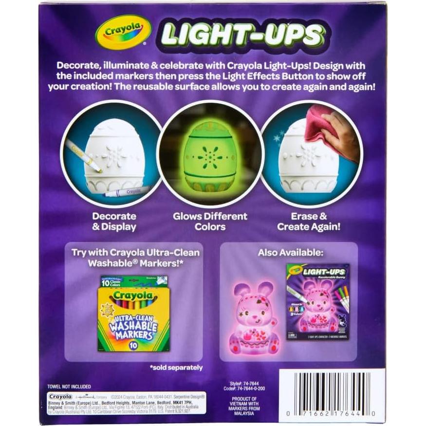 Huevo Recolorable Crayola Light-Ups con Marcadores 4+