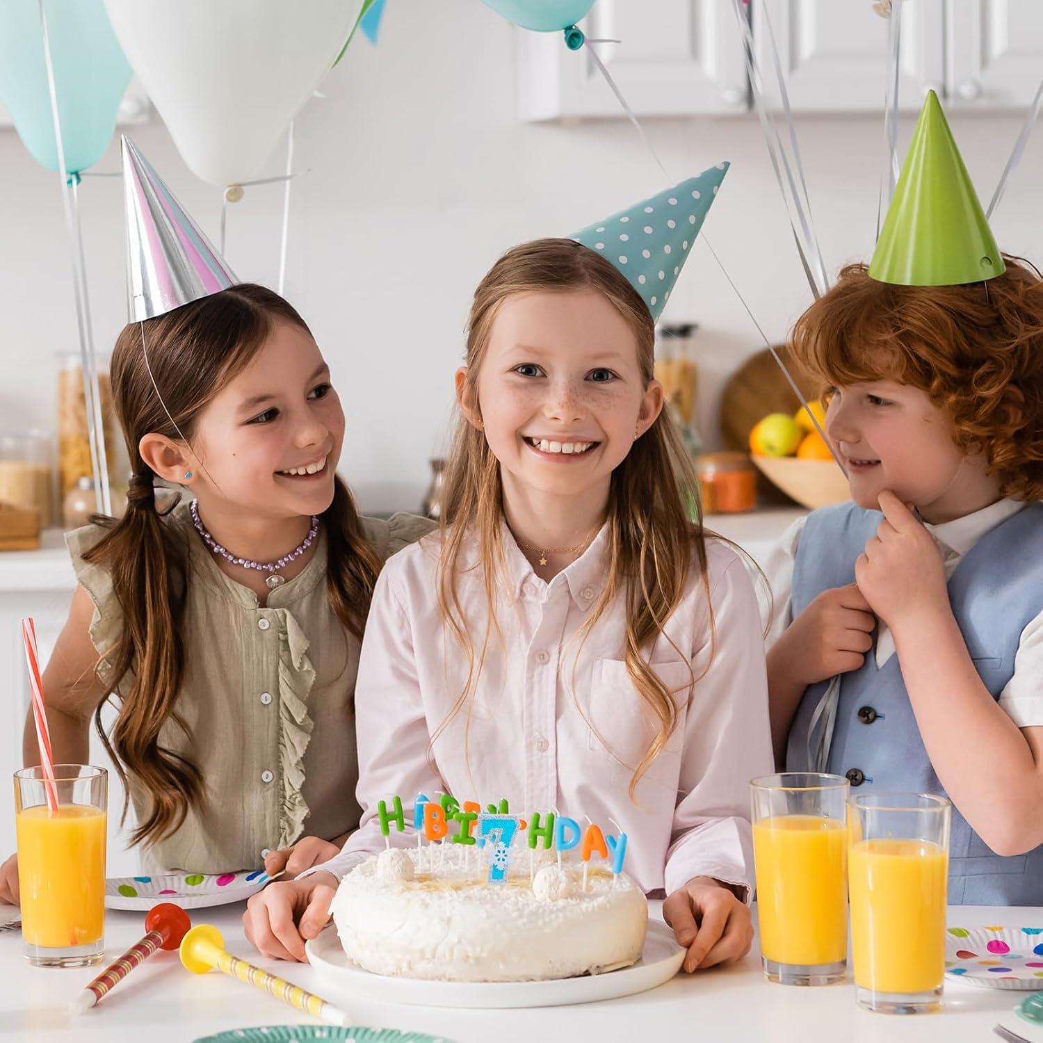 Vela de Cumpleaños Azul con Copos de Nieve - Número 4 - 7.62 cm