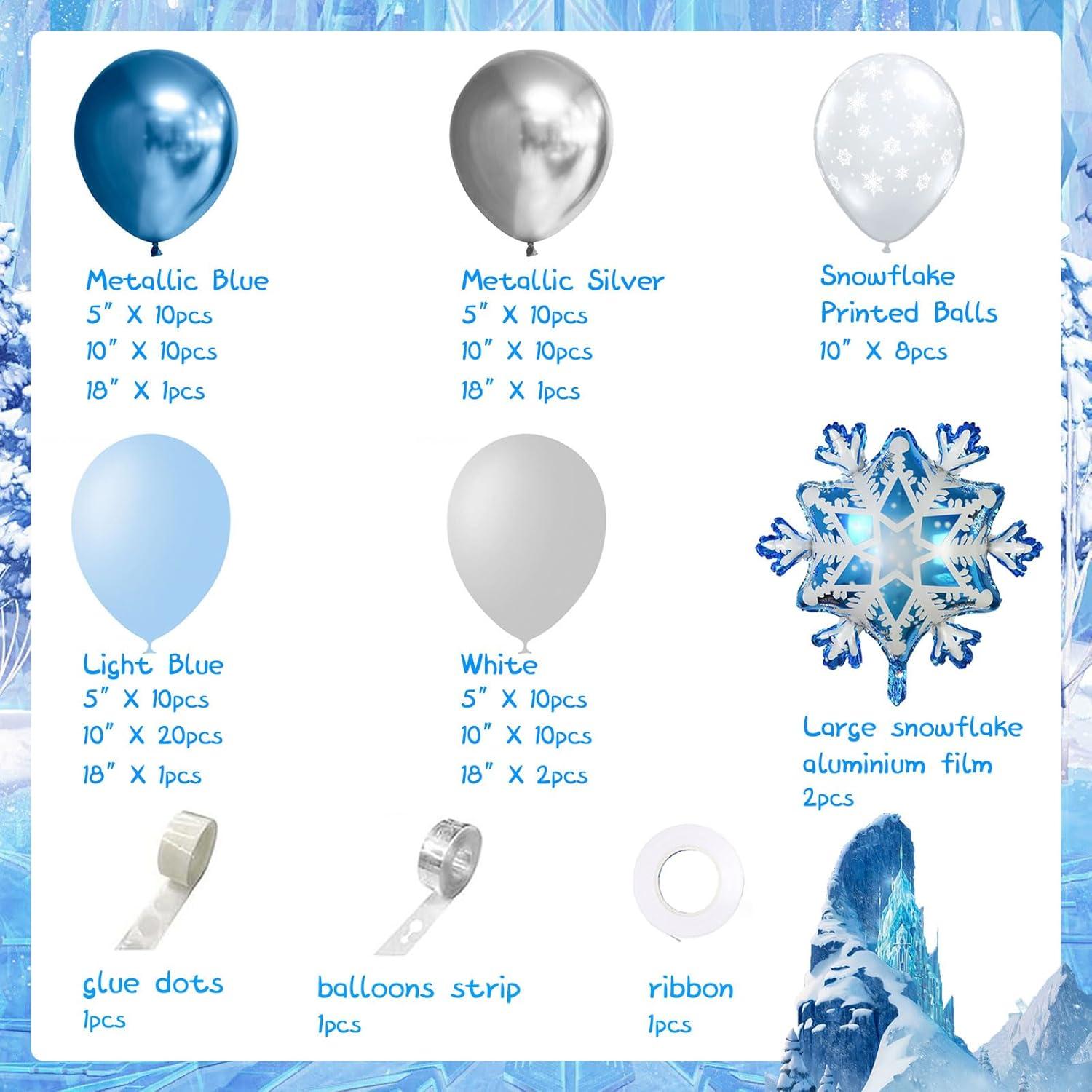 Kit de Globos de Copo de Nieve Melody Fantasy 58pcs