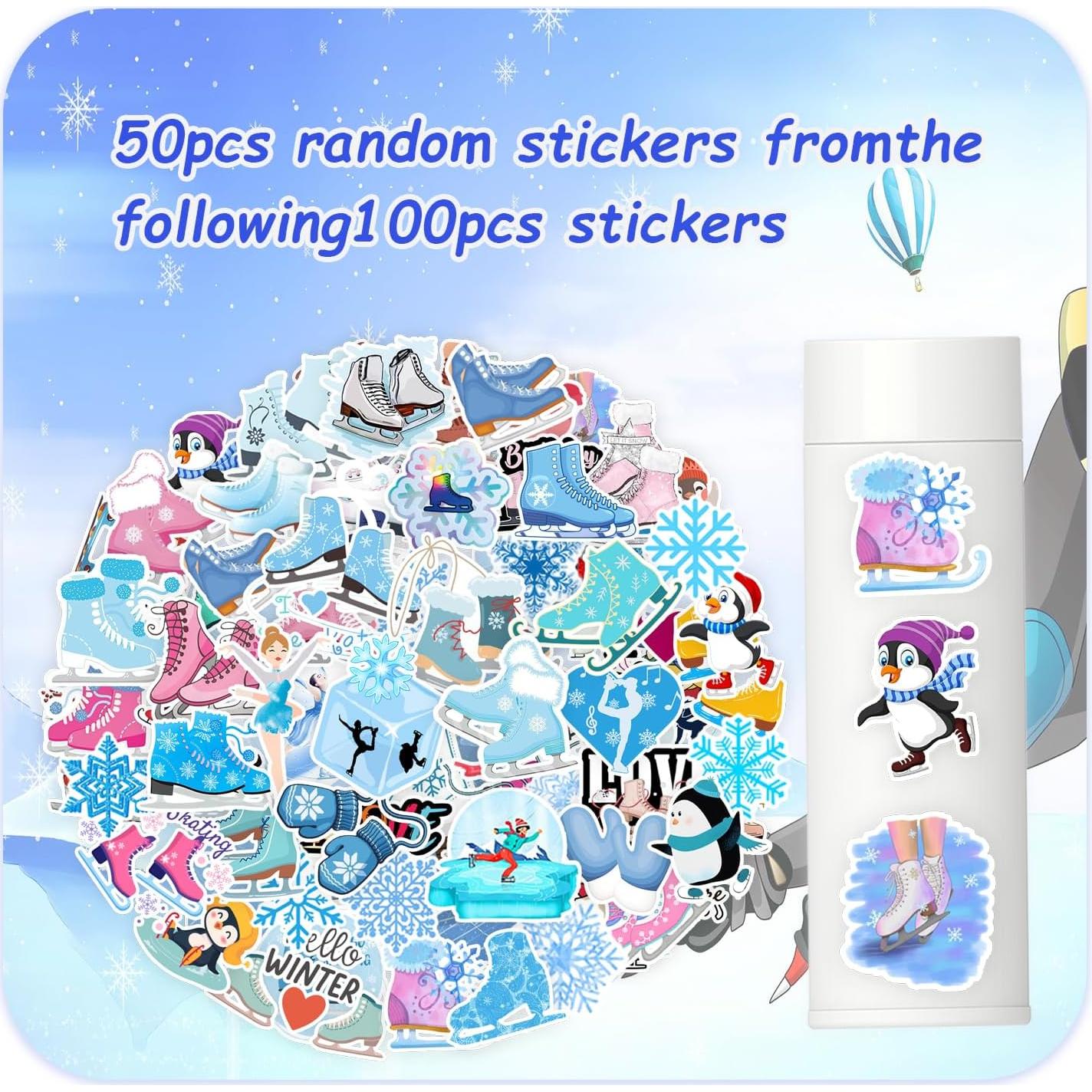 74PCS Favoritos de Fiesta de Patinaje sobre Hielo - Pulseras y Stickers