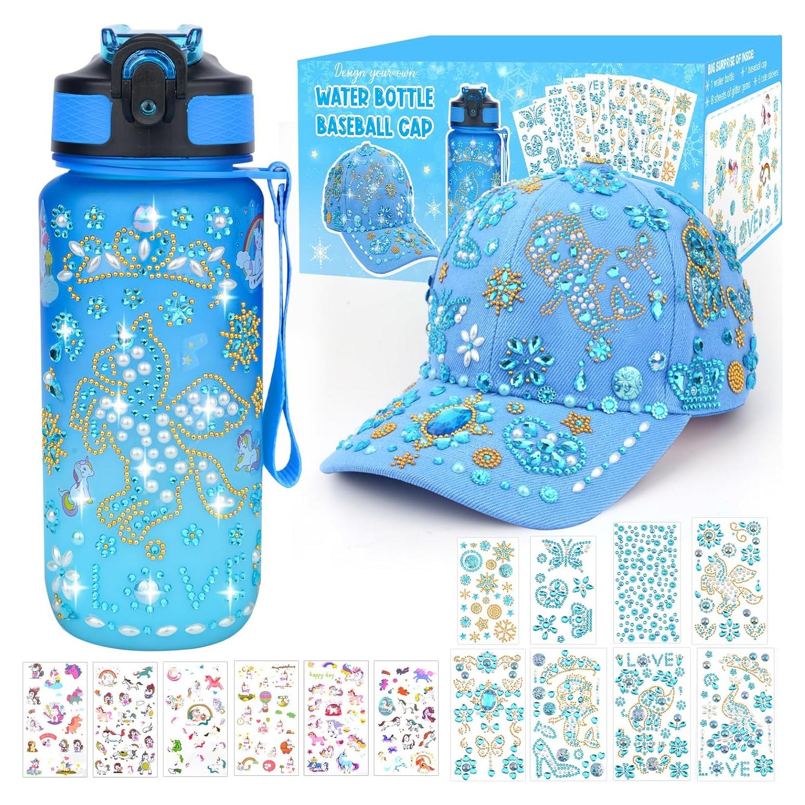 Kit de Manualidades Nigifter - Decora Botella y Gorra Azul 600ml