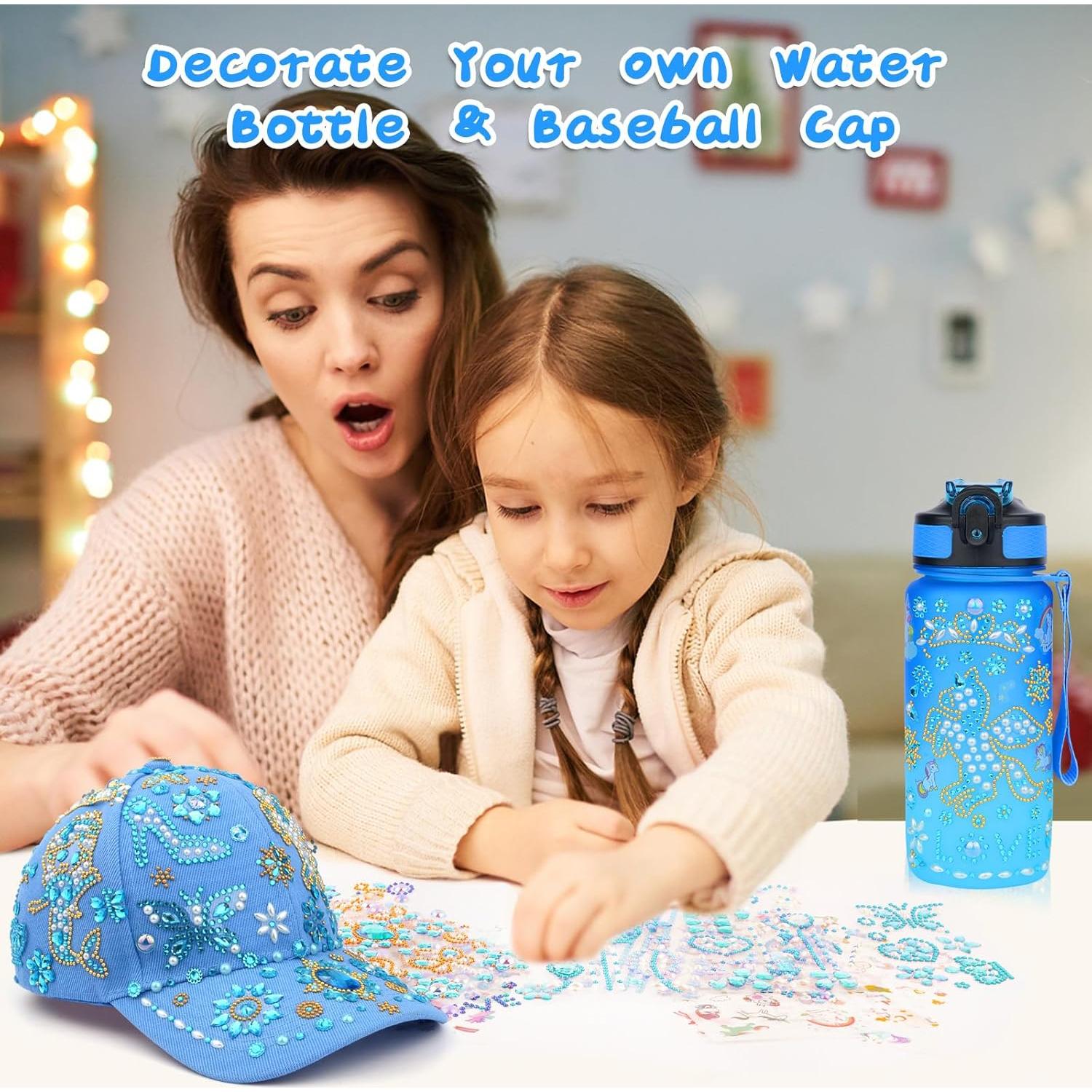 Kit de Manualidades Nigifter - Decora Botella y Gorra Azul 600ml