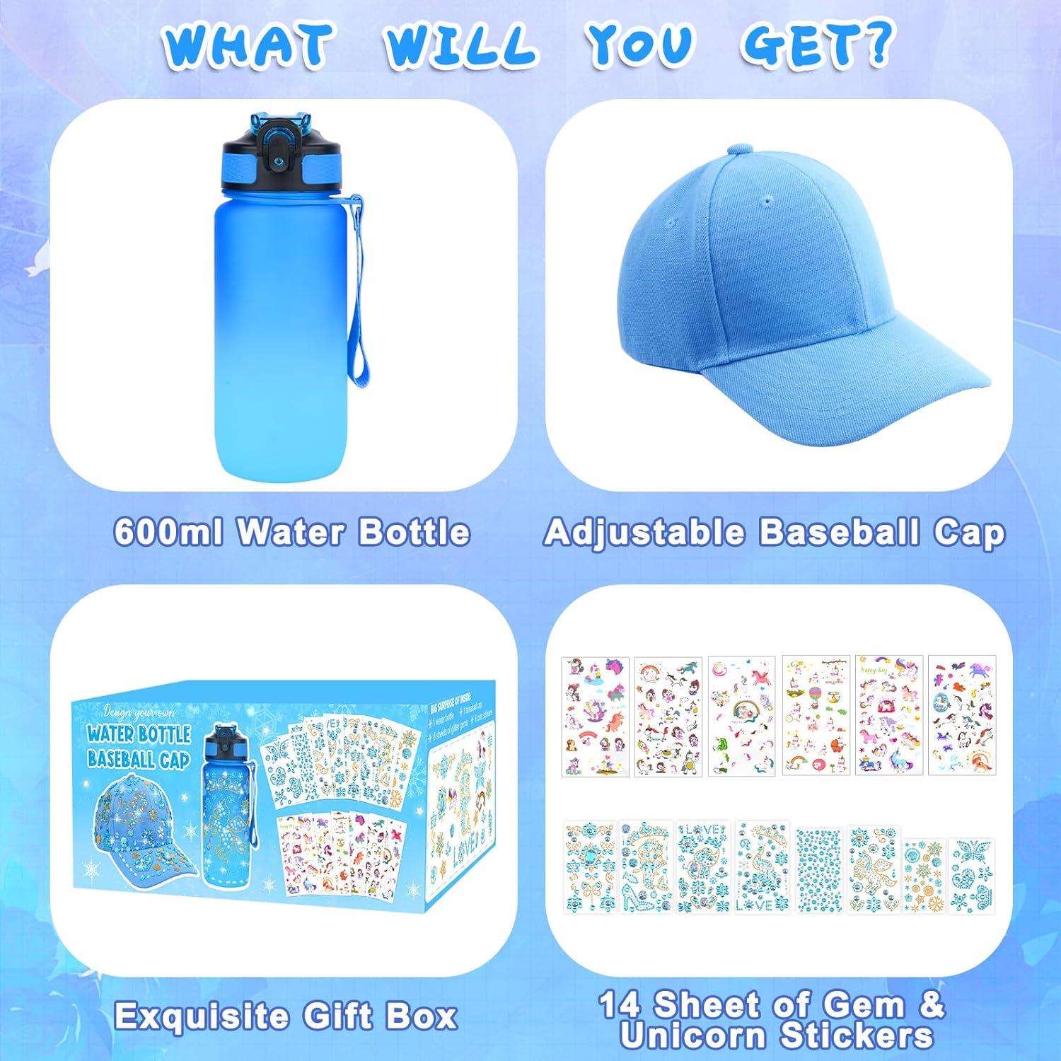 Kit de Manualidades Nigifter - Decora Botella y Gorra Azul 600ml