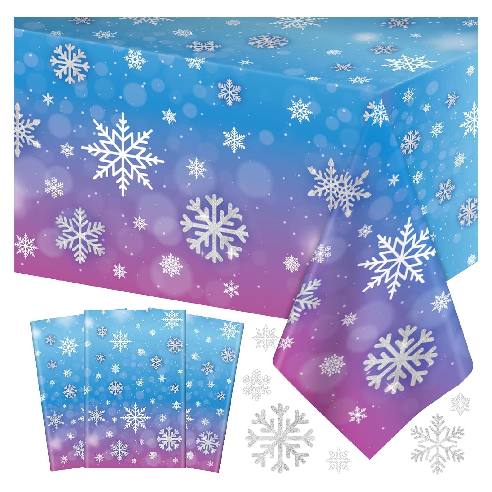 Mantel Desechable Rectangular PERFQU Frozen 274x137 cm 3 Pcs