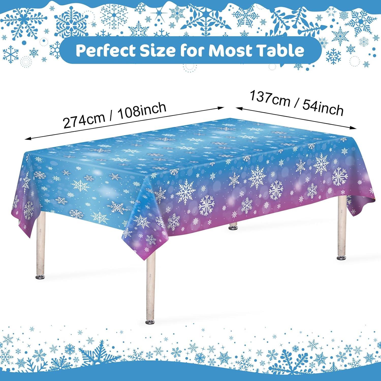 Mantel Desechable Rectangular PERFQU Frozen 274x137 cm 3 Pcs