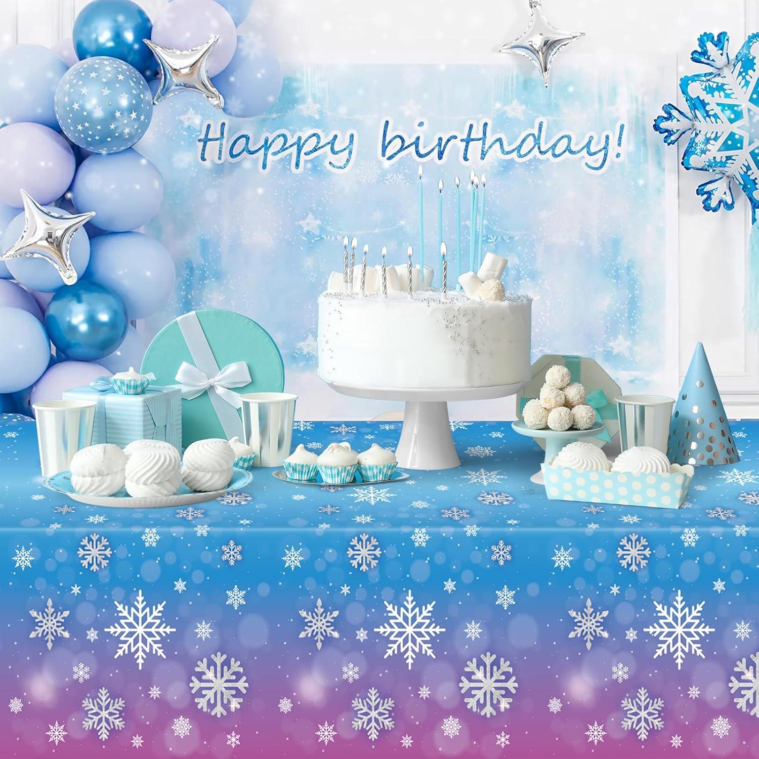 Mantel Desechable Rectangular PERFQU Frozen 274x137 cm 3 Pcs