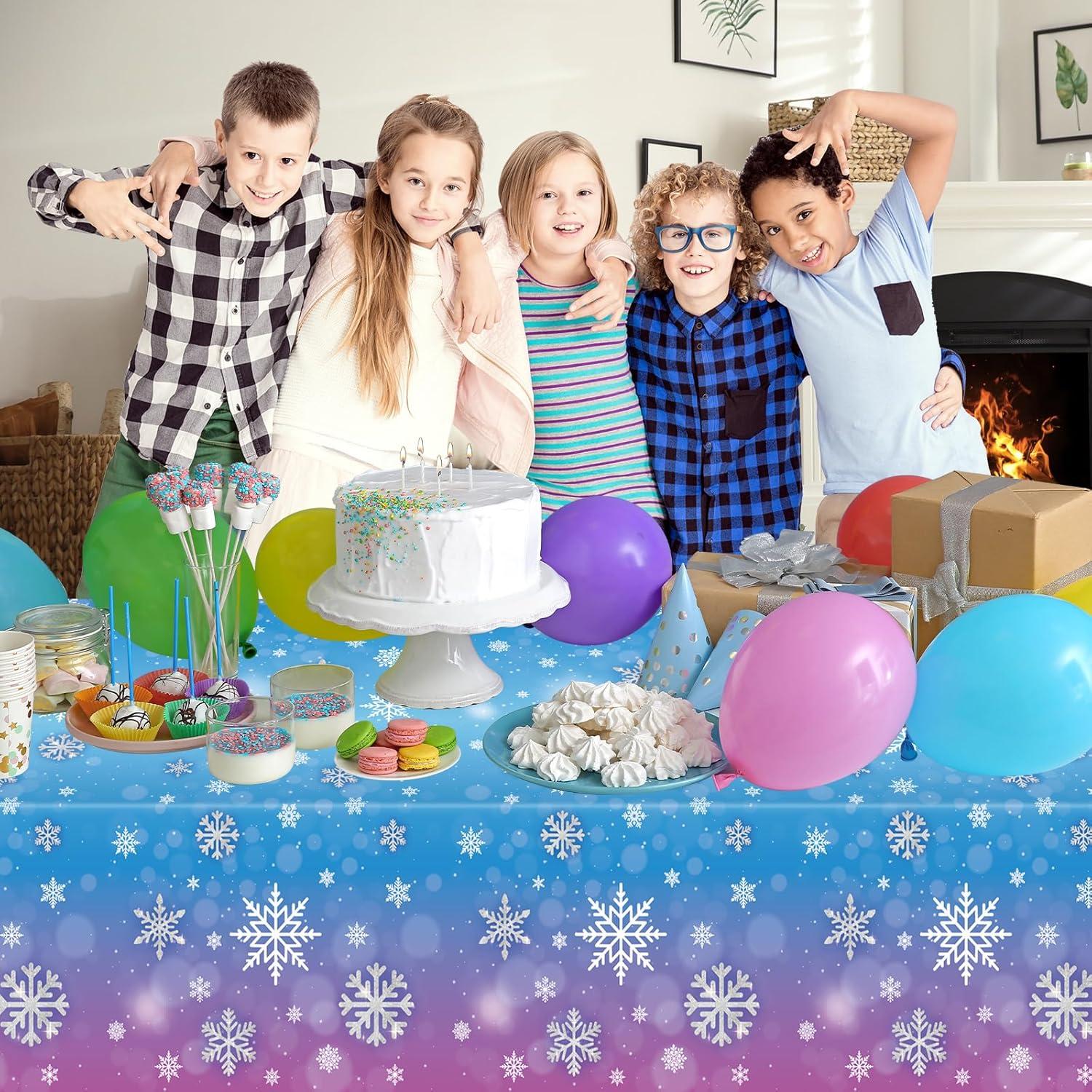 Mantel Desechable Rectangular PERFQU Frozen 274x137 cm 3 Pcs