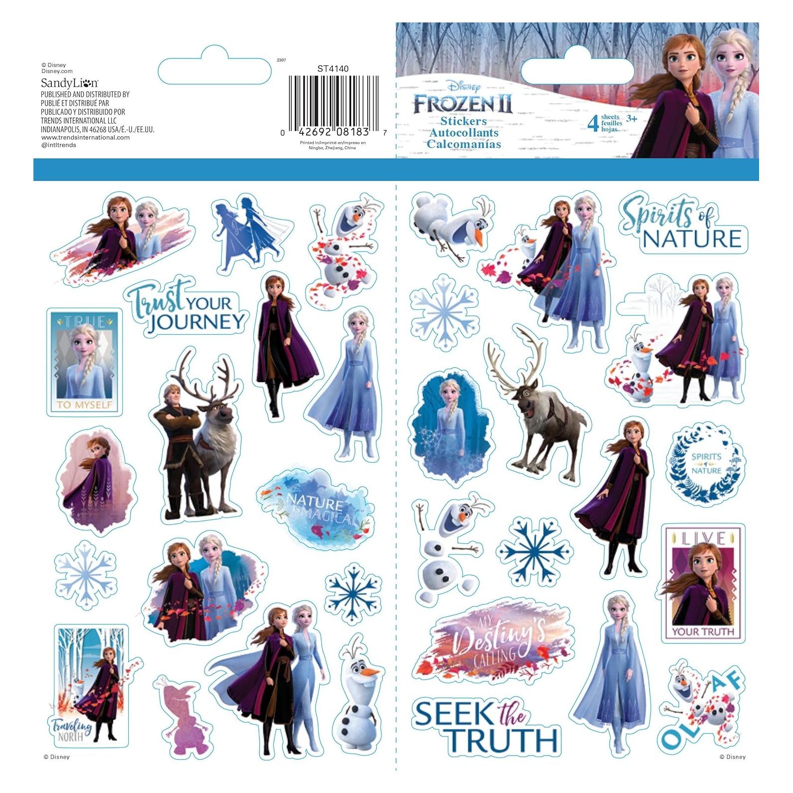 Stickers Frozen II Trends International - 2 Piezas Impermeables