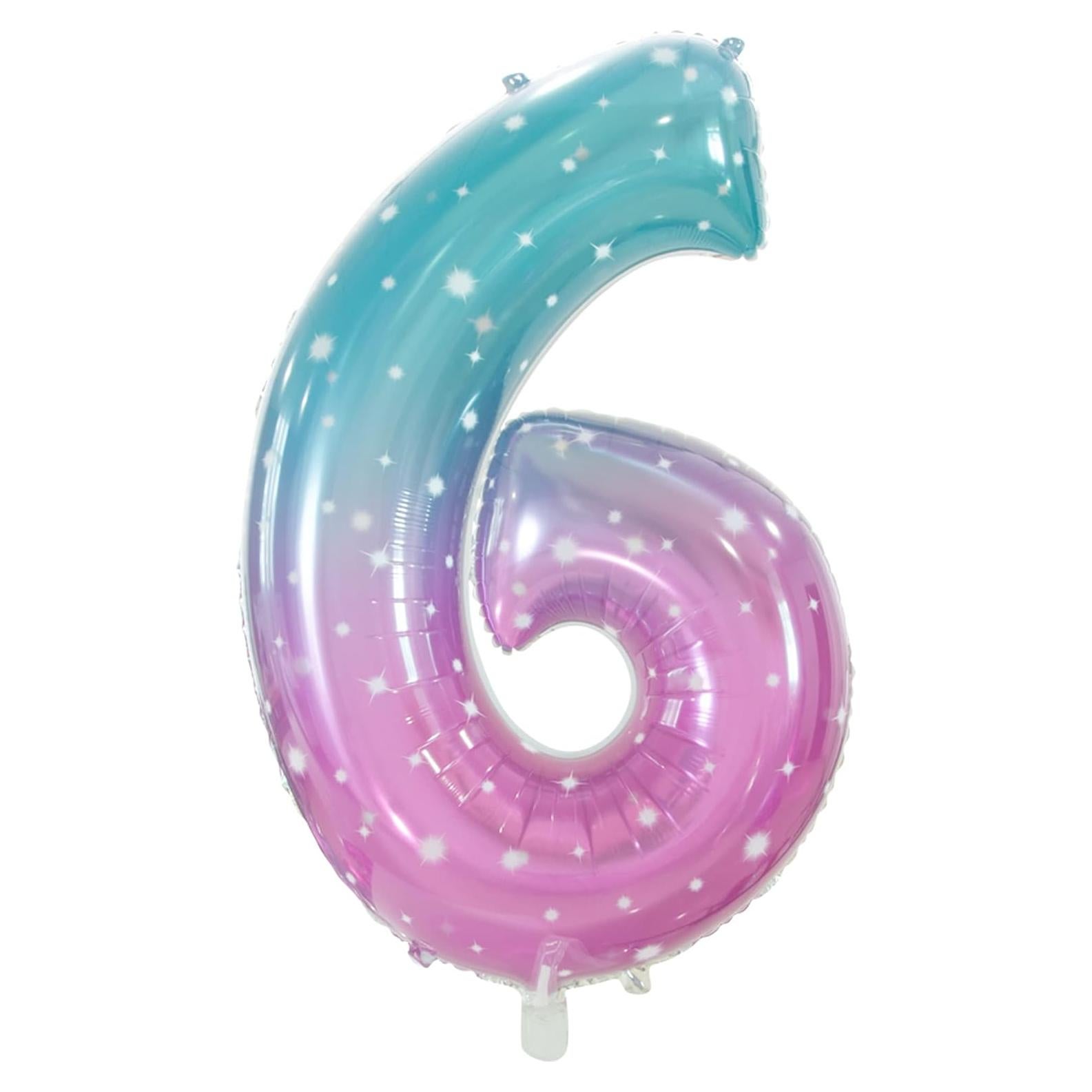 Globo de Números 6 de Aluminio 101.6 cm - Gifloon