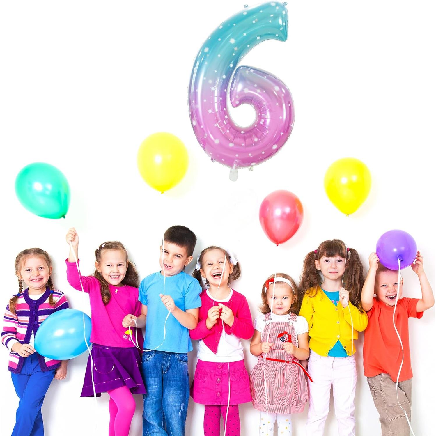 Globo de Números 6 de Aluminio 101.6 cm - Gifloon