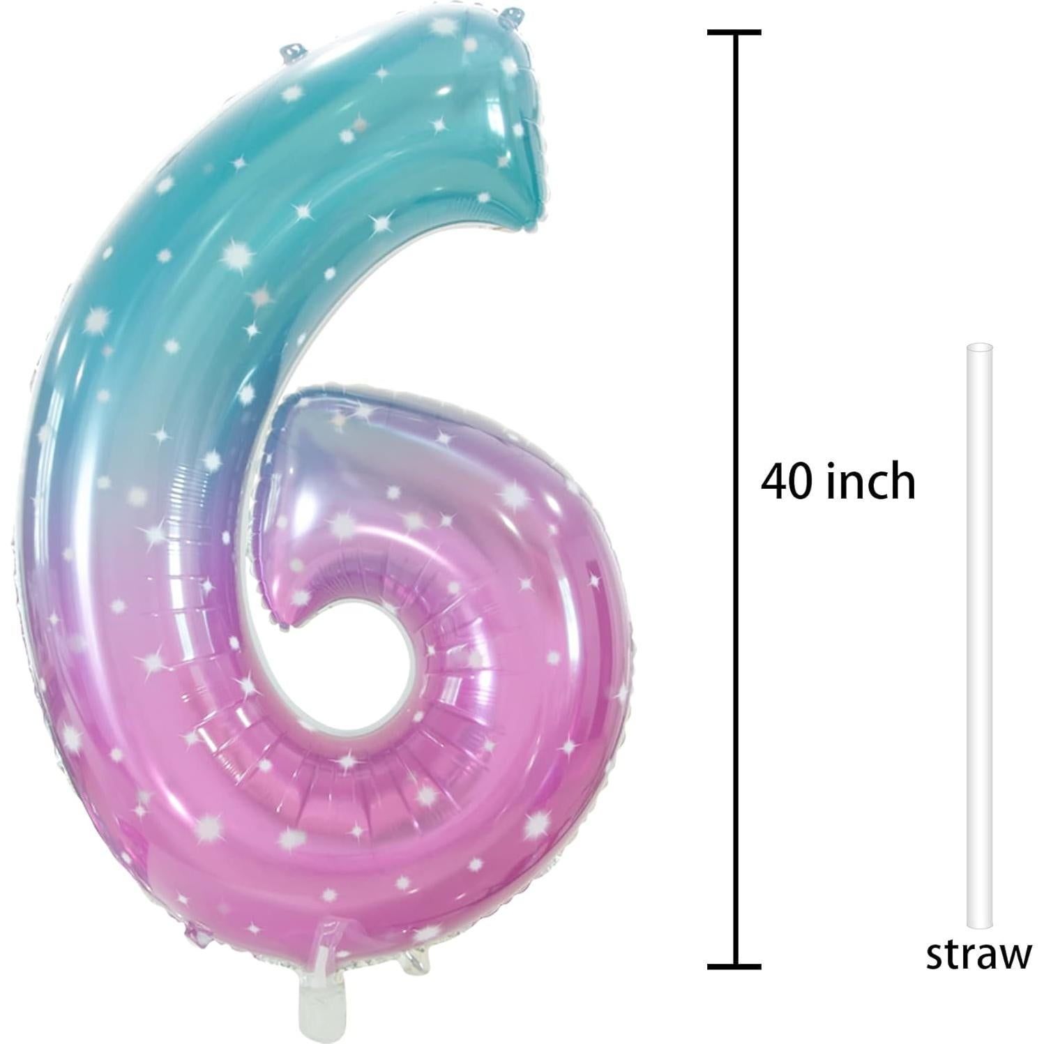 Globo de Números 6 de Aluminio 101.6 cm - Gifloon