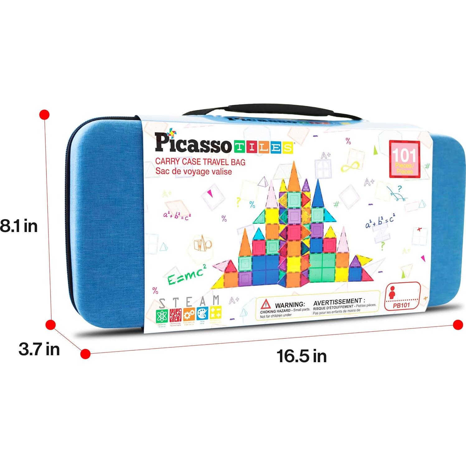 PicassoTiles 101 Piezas Azulejos Magnéticos Juego Educativo