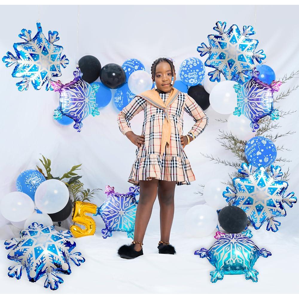 Globos de Copo de Nieve 3D Hokilands - Paquete de 8 Decoración de Fiesta