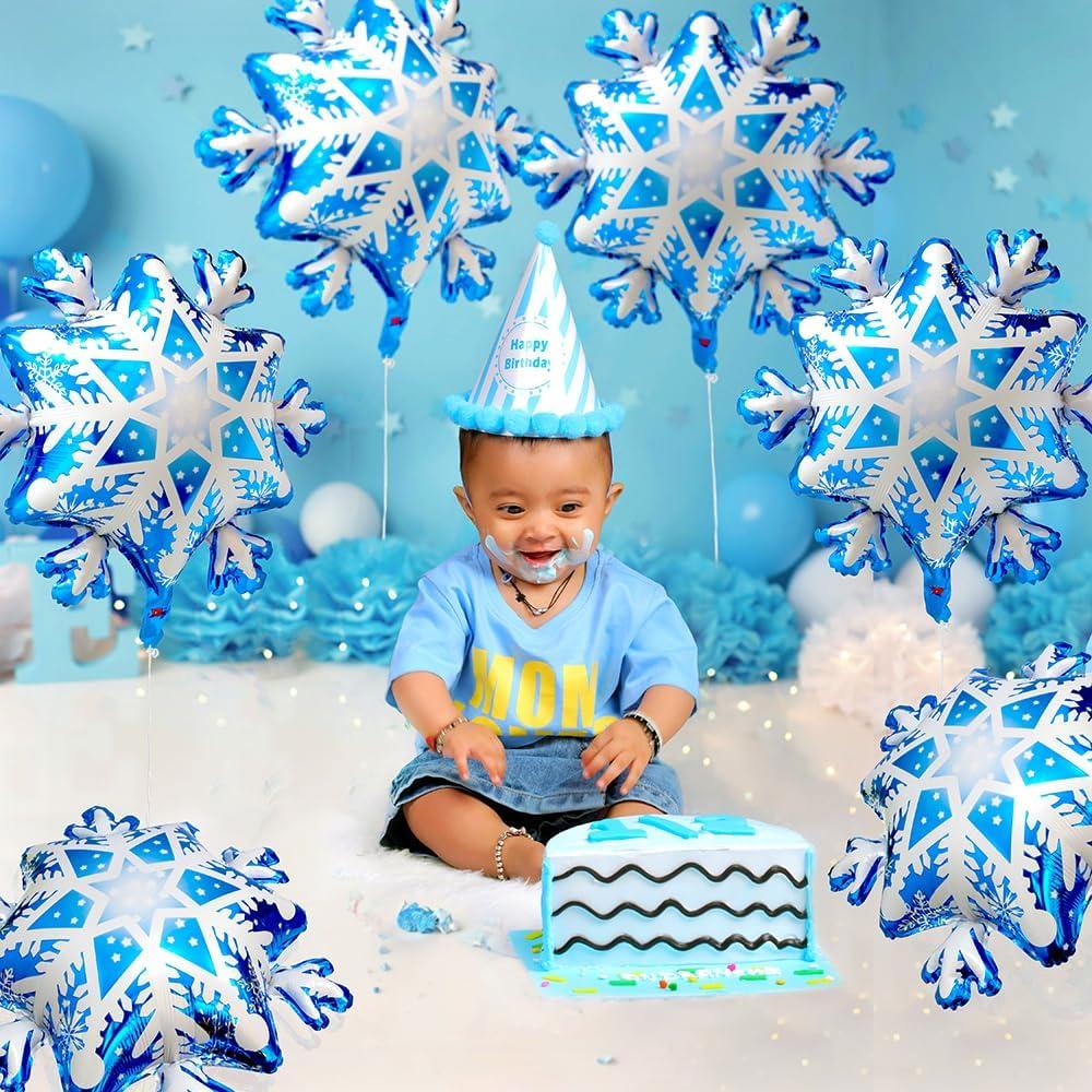 Globos de Copo de Nieve 3D Hokilands - Paquete de 8 Decoración de Fiesta