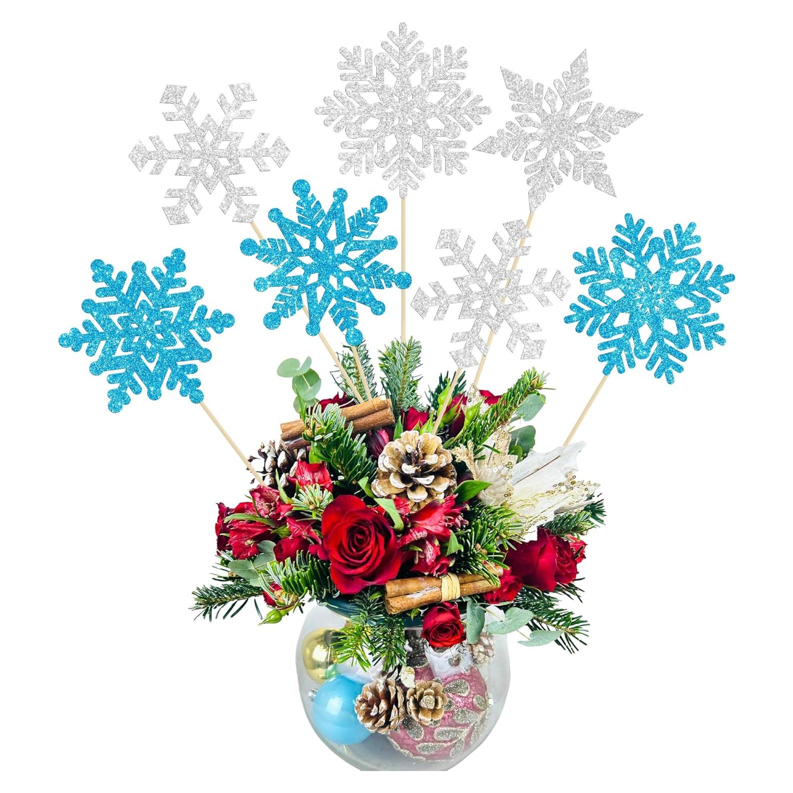 Gyufise 12 Piezas Decoraciones de Cumpleaños Copo de Nieve