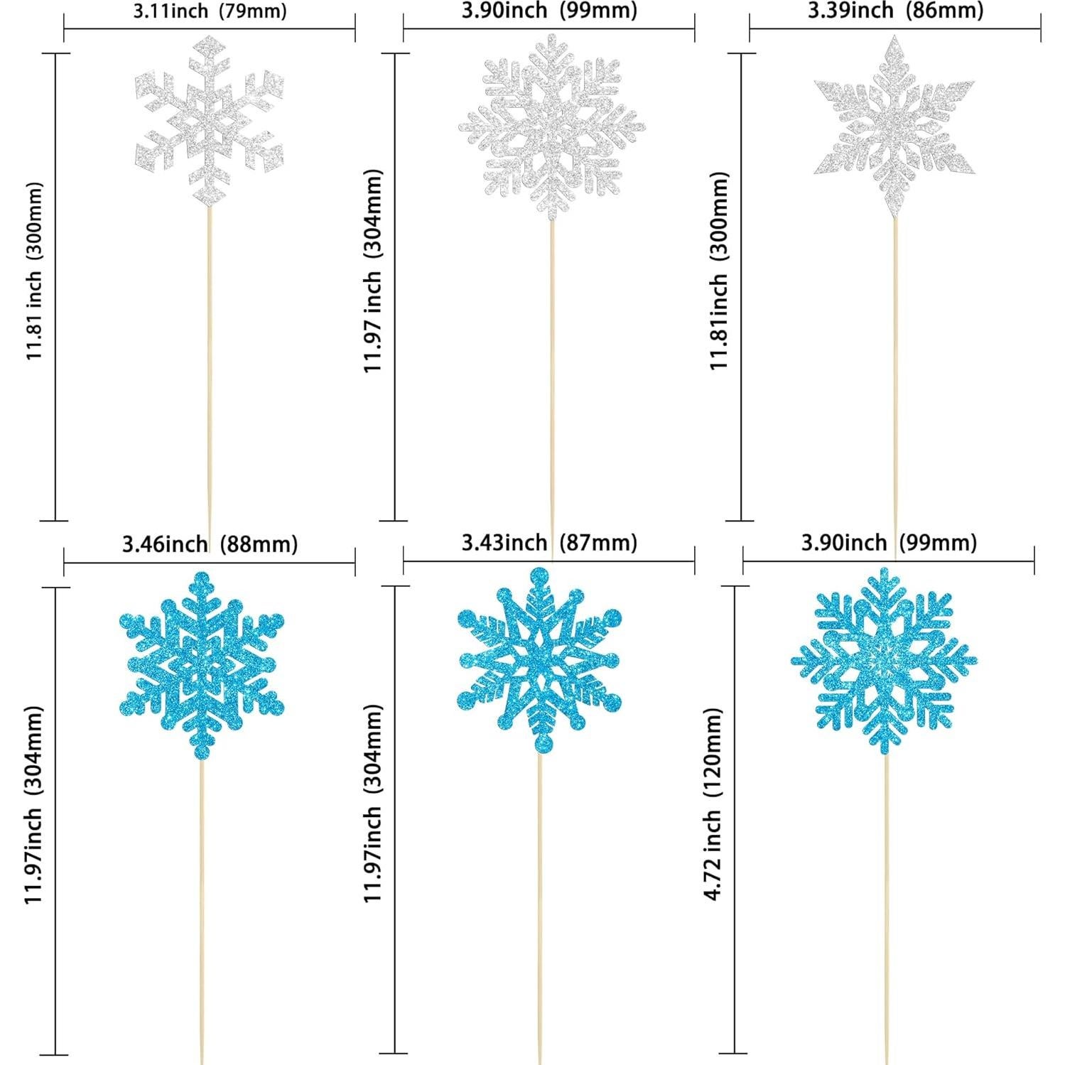 Gyufise 12 Piezas Decoraciones de Cumpleaños Copo de Nieve