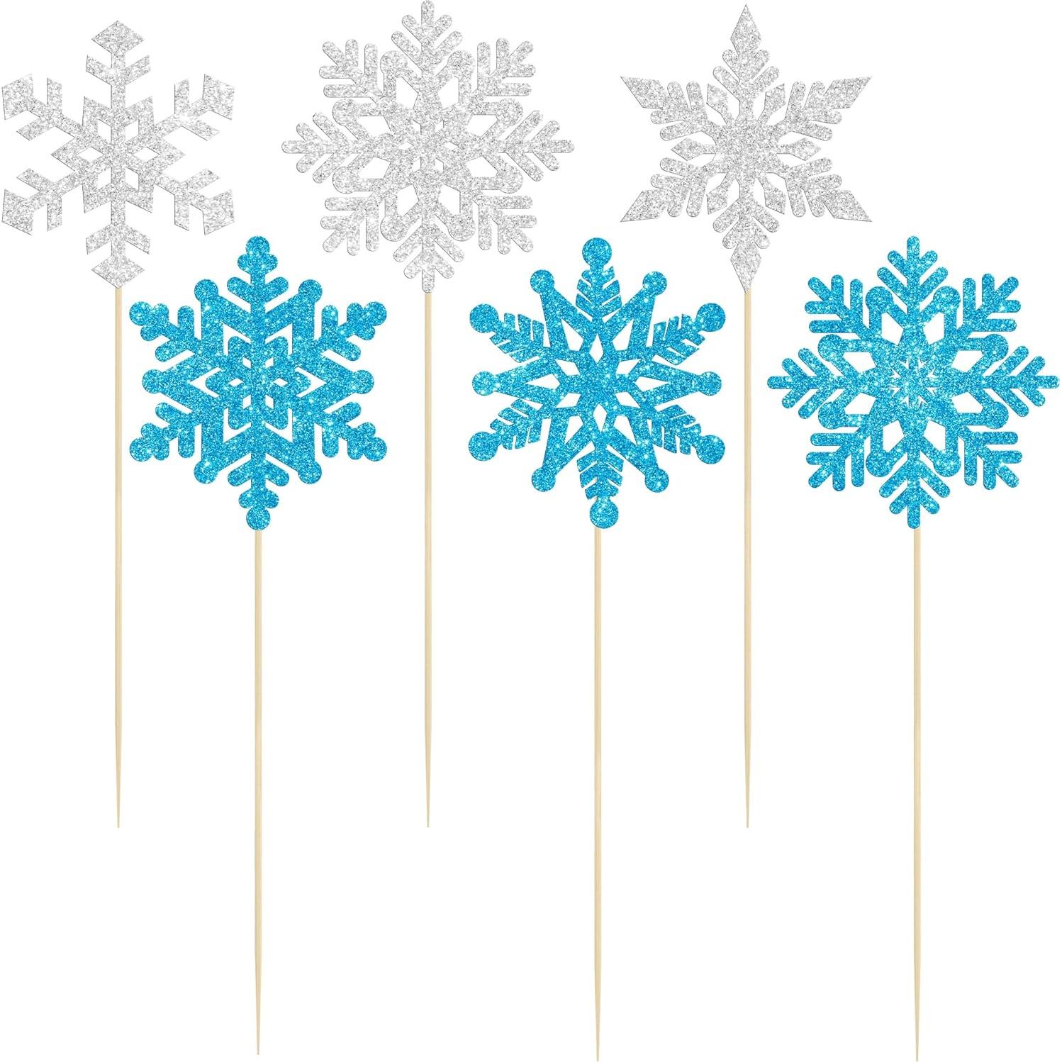 Gyufise 12 Piezas Decoraciones de Cumpleaños Copo de Nieve