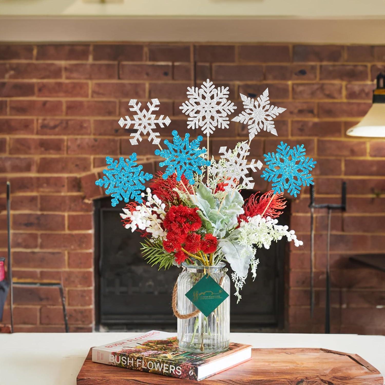 Gyufise 12 Piezas Decoraciones de Cumpleaños Copo de Nieve