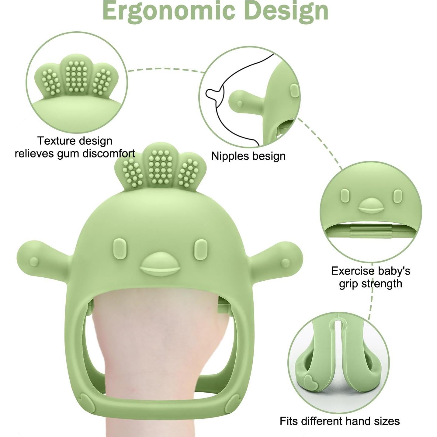 Chupete de Silicona para Bebés MISSLILI - Alivio Dentición y Helados