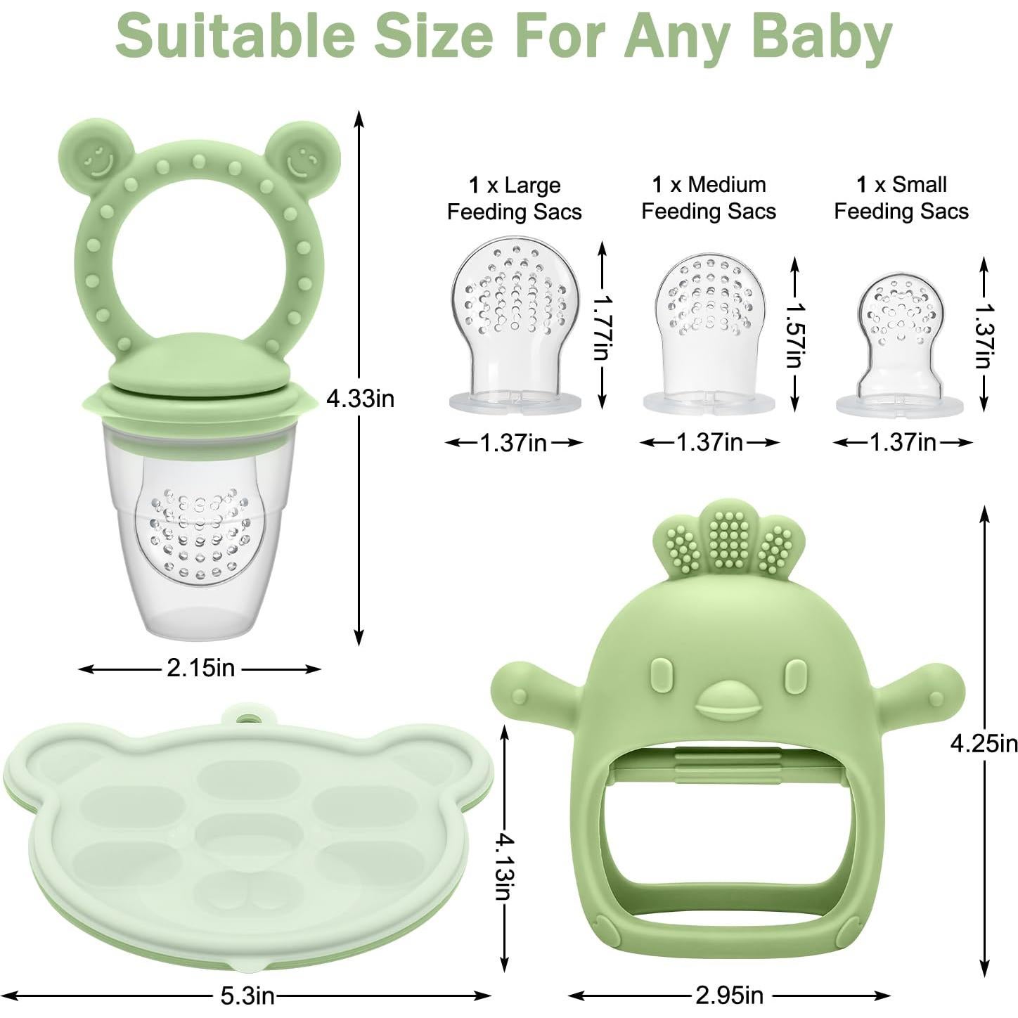 Chupete de Silicona para Bebés MISSLILI - Alivio Dentición y Helados