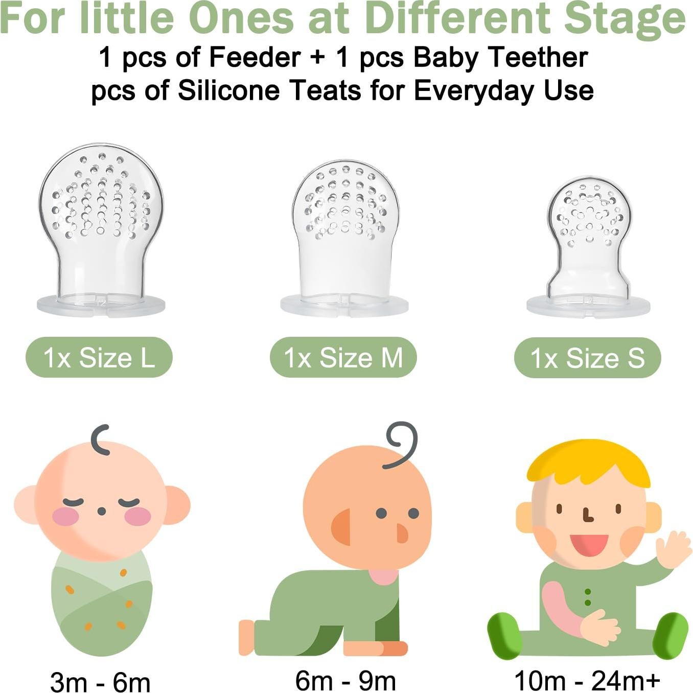 Chupete de Silicona para Bebés MISSLILI - Alivio Dentición y Helados