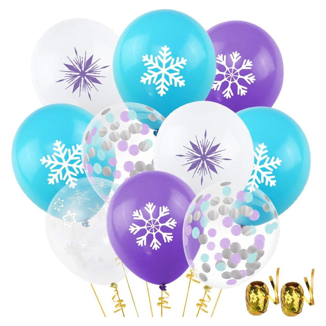 50 Piezas Globos Copo de Nieve UTOPP 30 cm para Fiesta Invernal