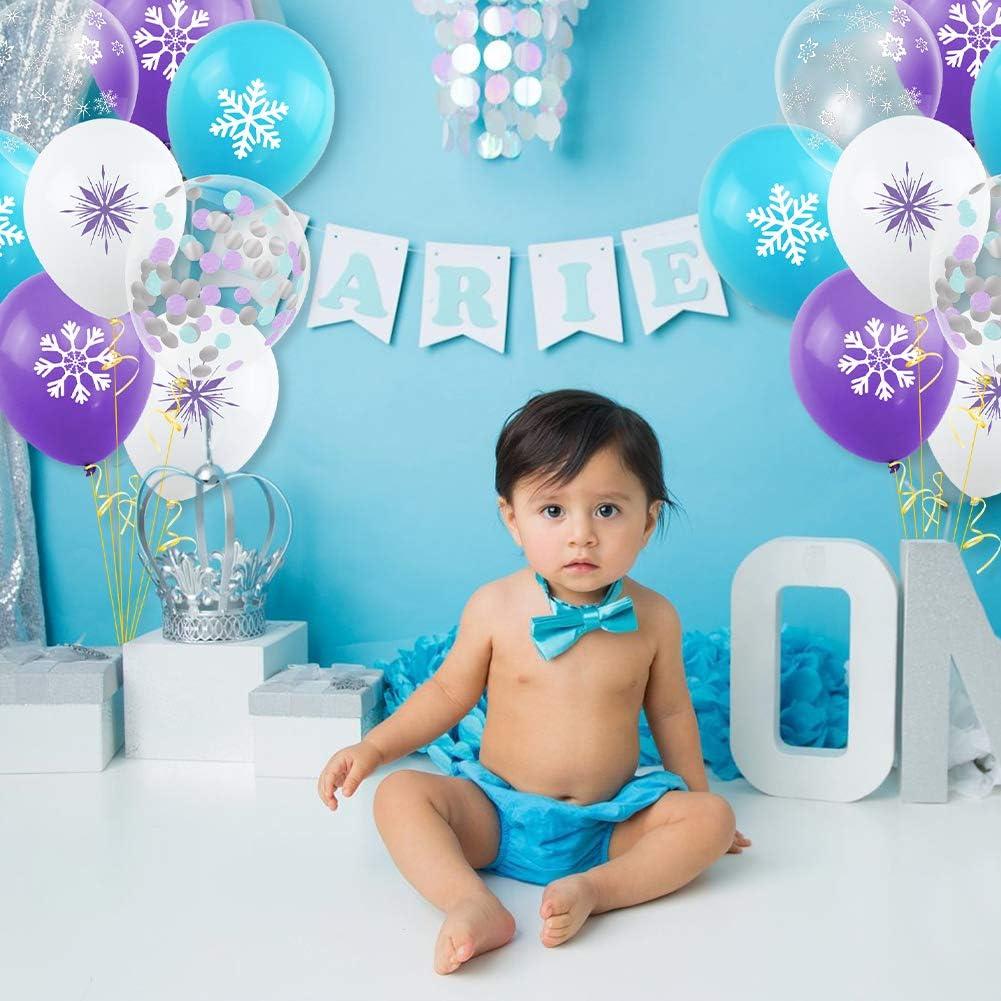50 Piezas Globos Copo de Nieve UTOPP 30 cm para Fiesta Invernal