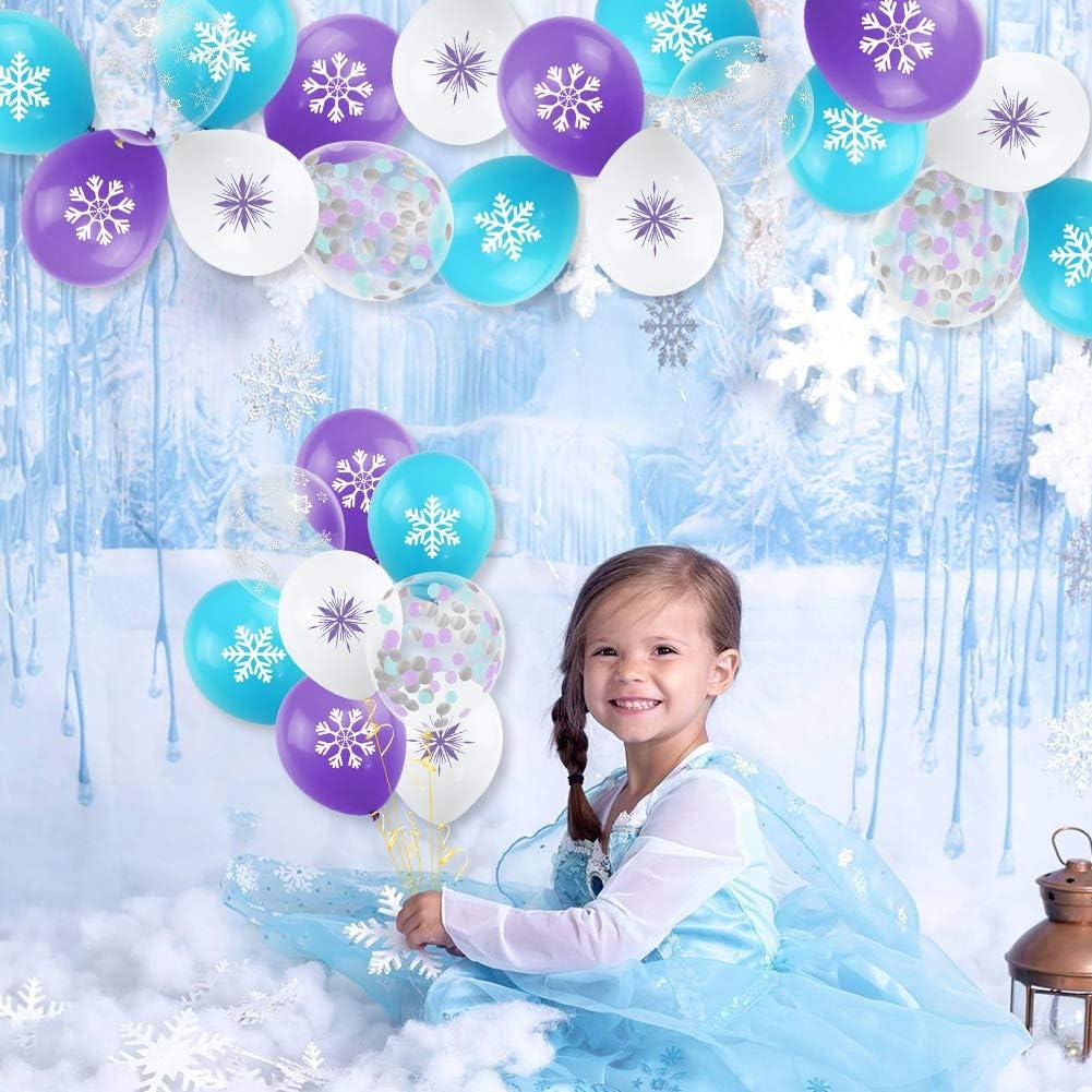 50 Piezas Globos Copo de Nieve UTOPP 30 cm para Fiesta Invernal