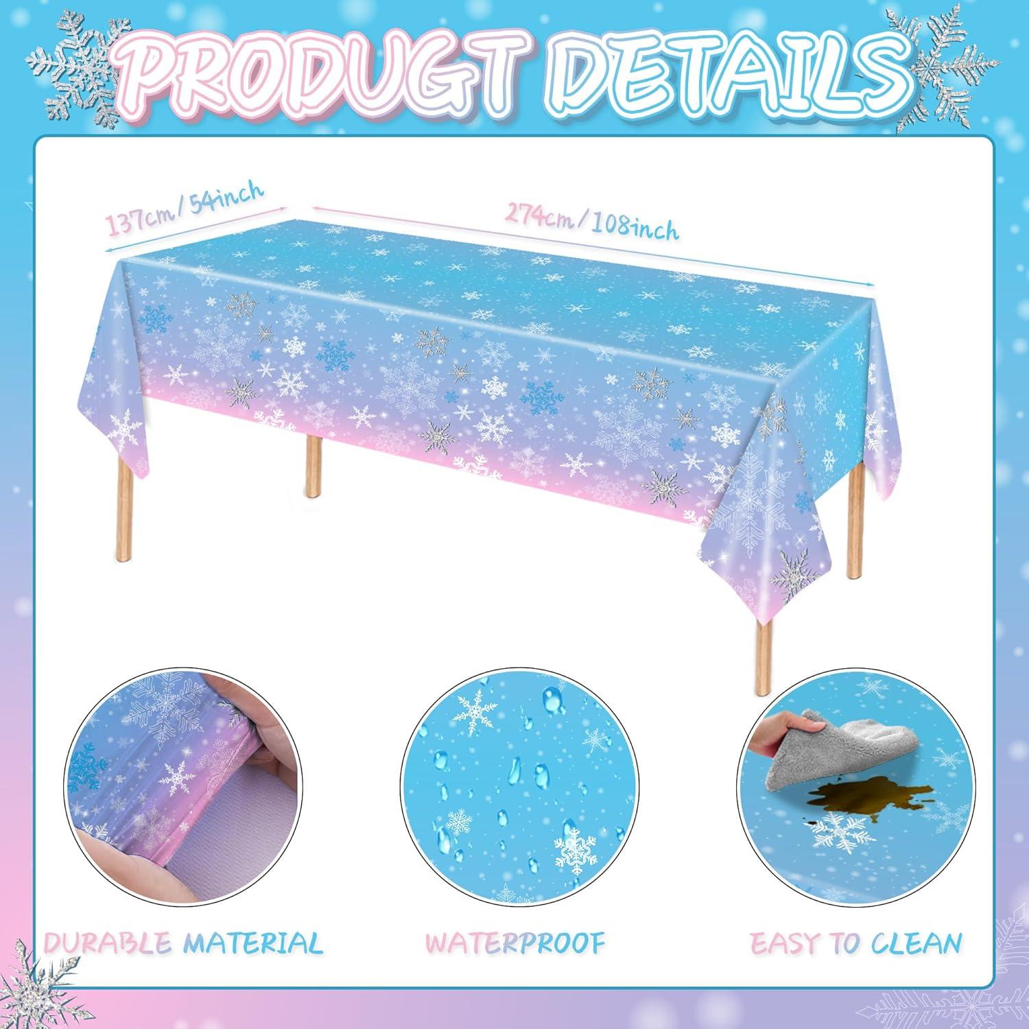 Juego de Fiesta de Cumpleaños Xindtek 126 Pcs Copos de Nieve