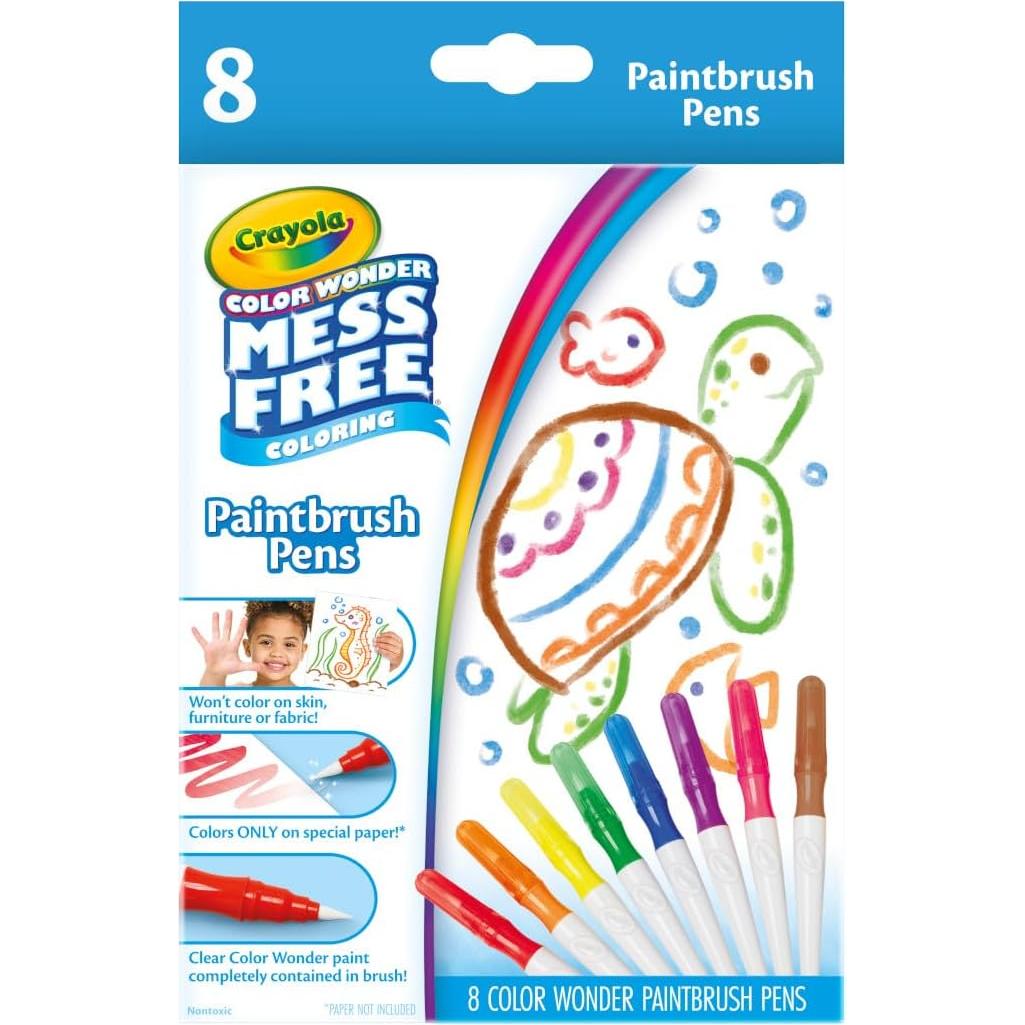 Set de Pintura Crayola Color Wonder 8 Pinceles Sin Desorden