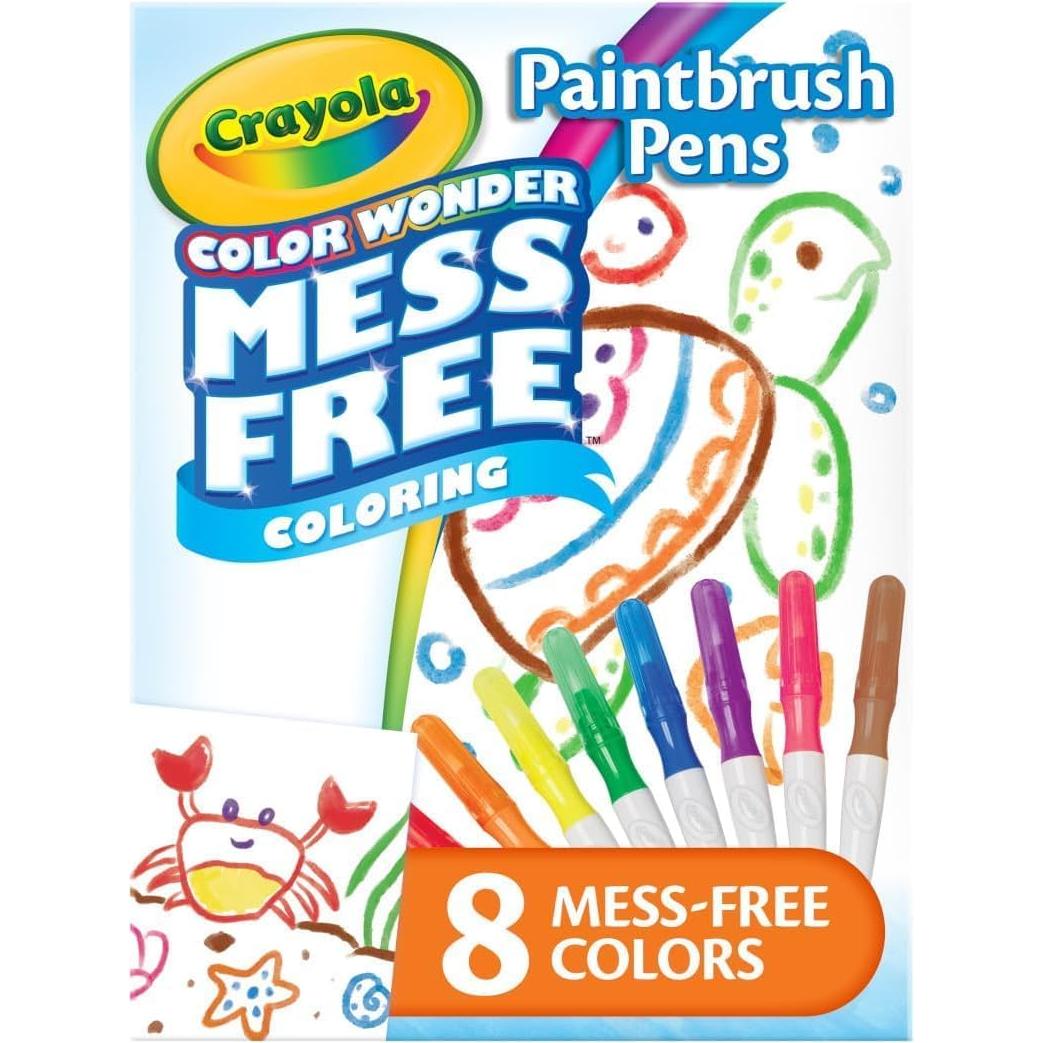 Set de Pintura Crayola Color Wonder 8 Pinceles Sin Desorden