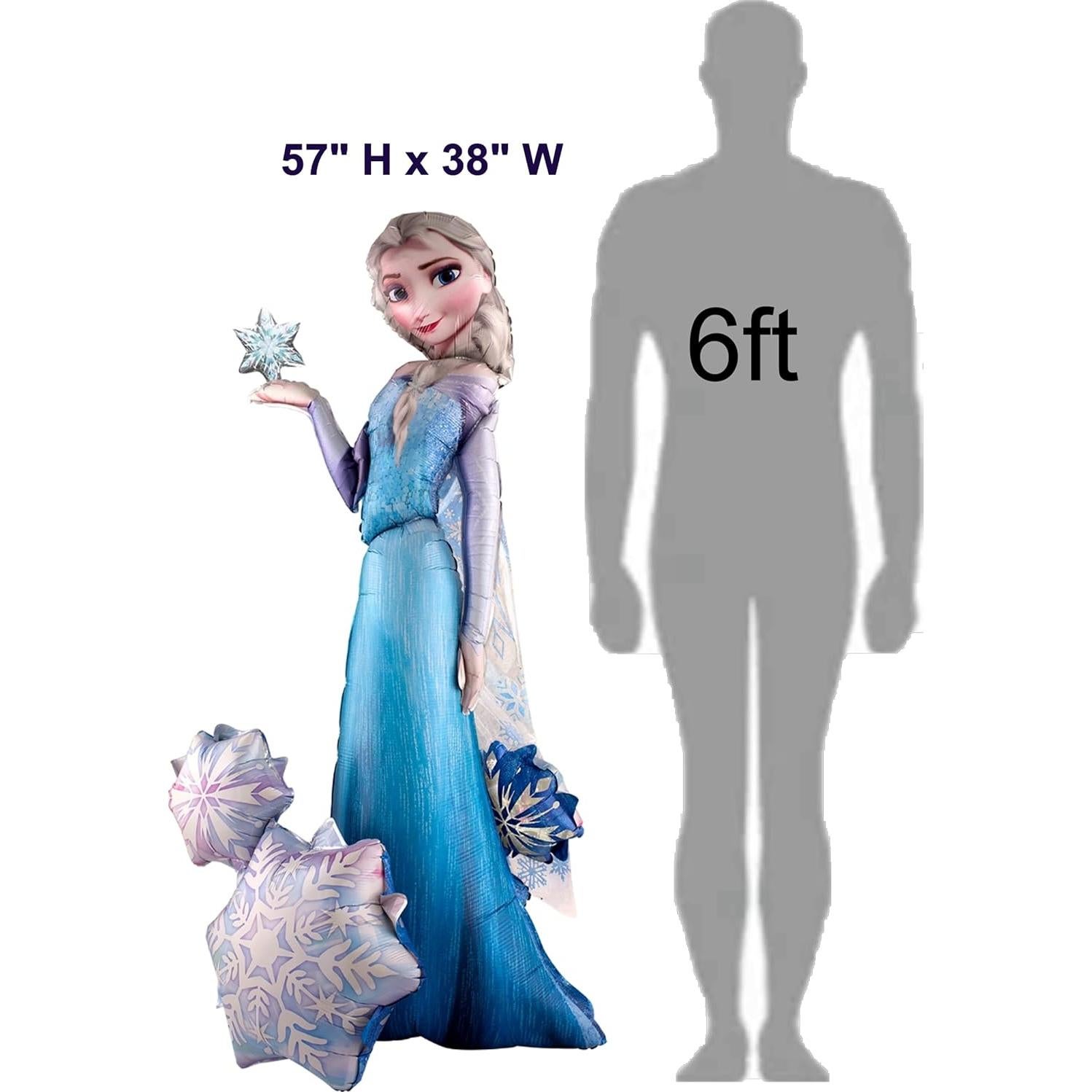 Ramo de Globos Frozen Elsa Airwalker Gigante y Redondos