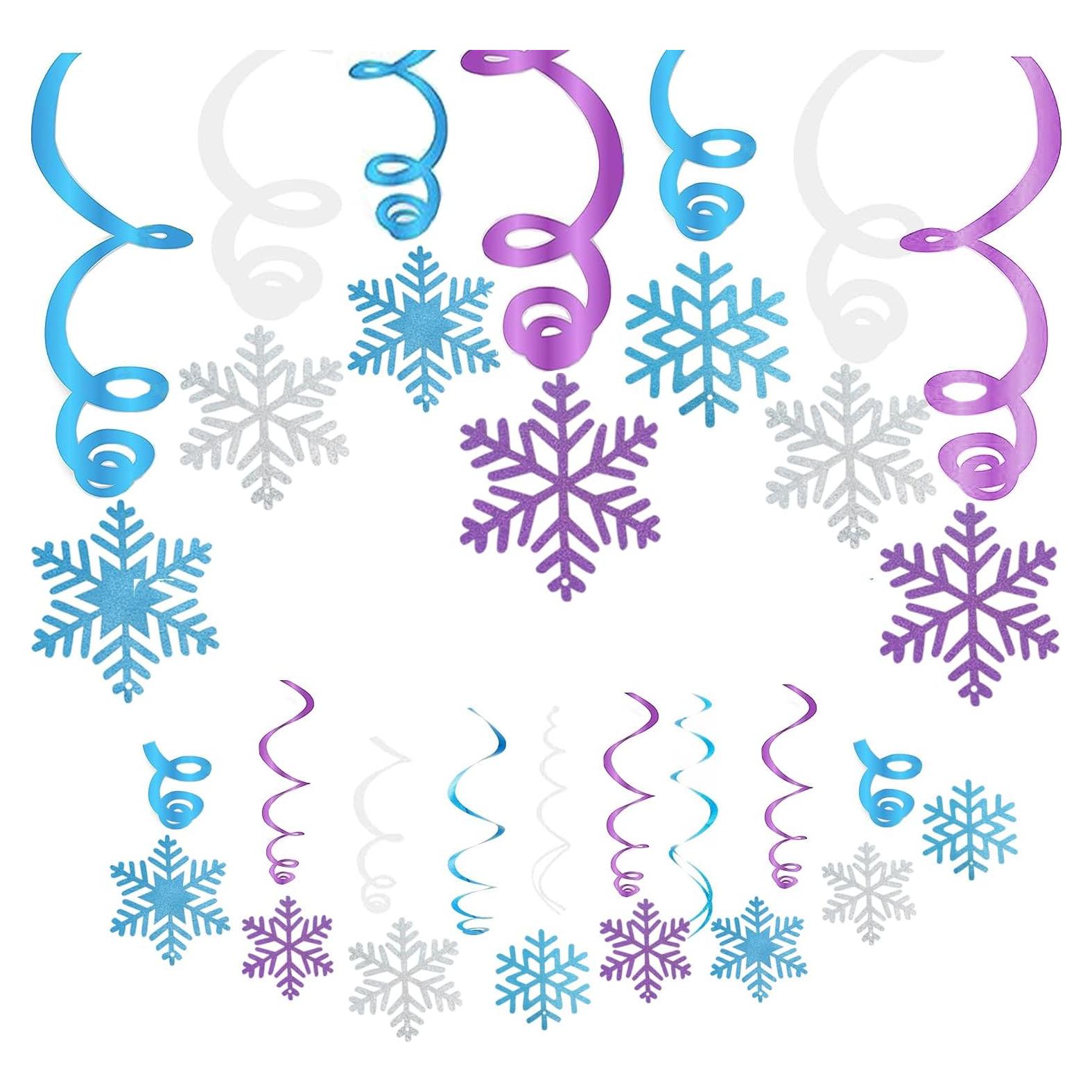 30 Decoraciones Colgantes Copos de Nieve Esrinse para Fiestas