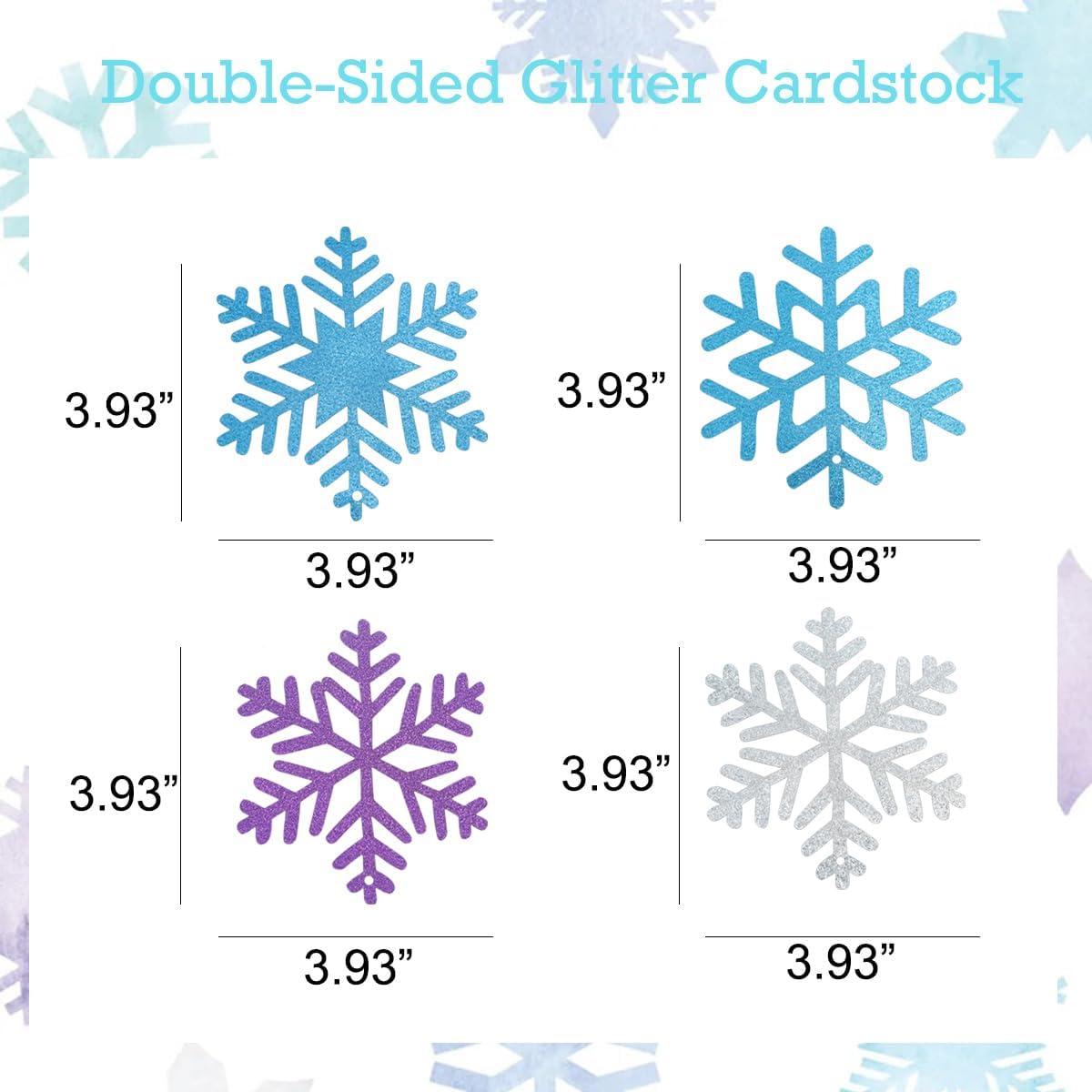 30 Decoraciones Colgantes Copos de Nieve Esrinse para Fiestas