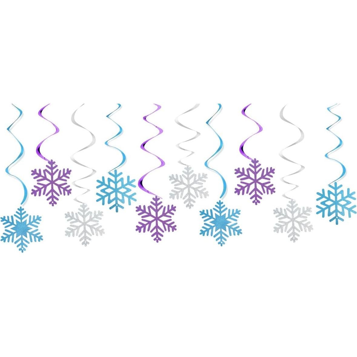 30 Decoraciones Colgantes Copos de Nieve Esrinse para Fiestas