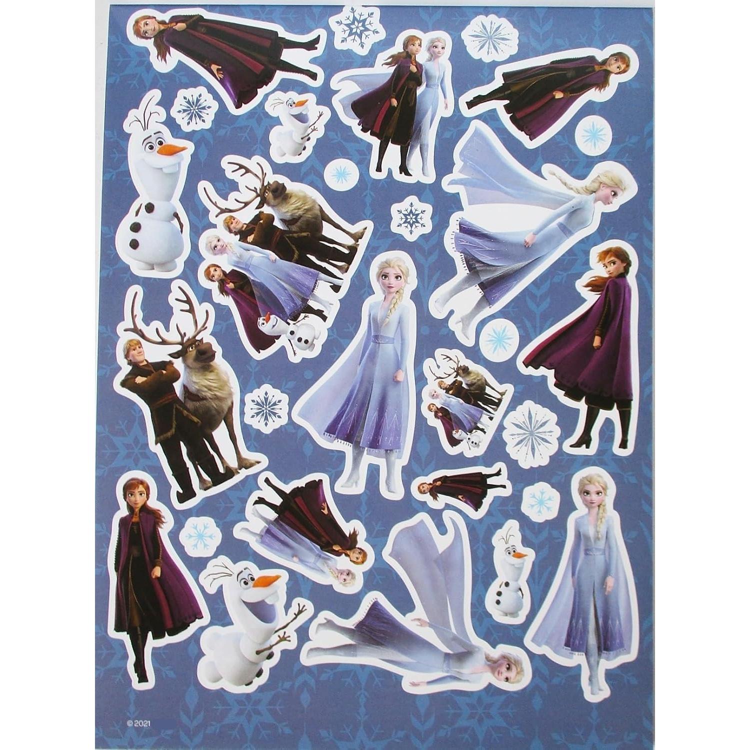 Papel de Actividad Show-Offs Elsa y Anna - 6 Hojas de Pegatinas