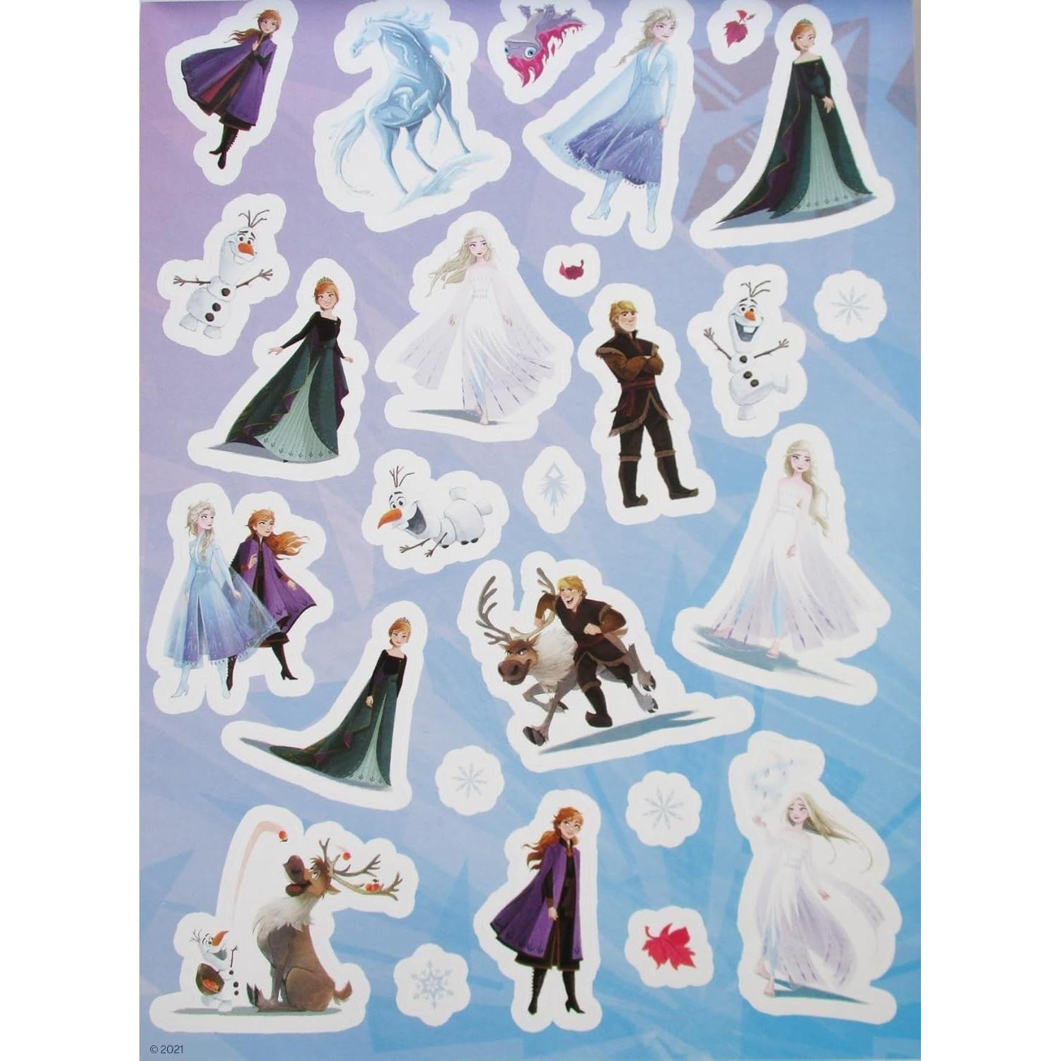 Papel de Actividad Show-Offs Elsa y Anna - 6 Hojas de Pegatinas