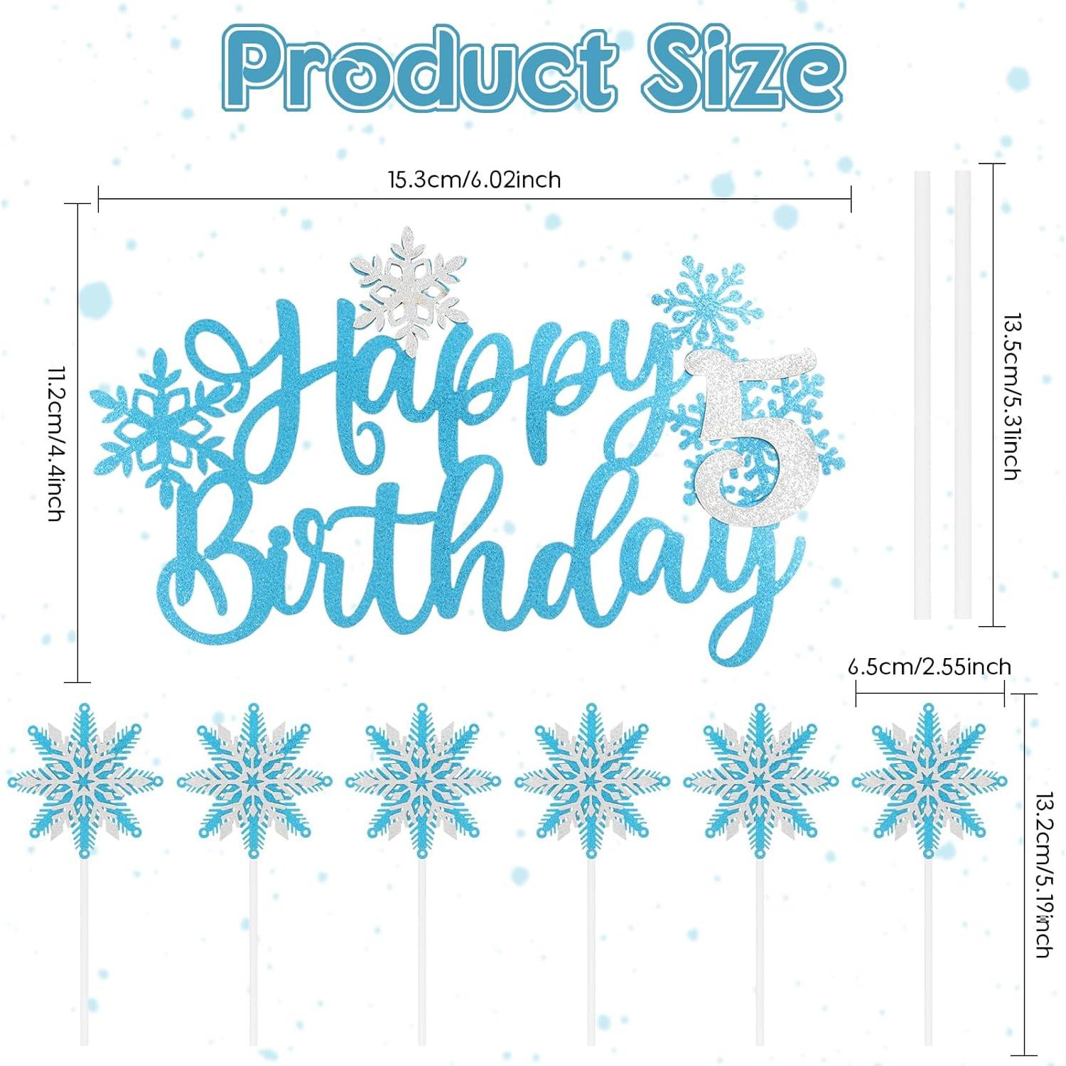 Adornos de Pastel Congelado iNINGER 7 Piezas Copo de Nieve