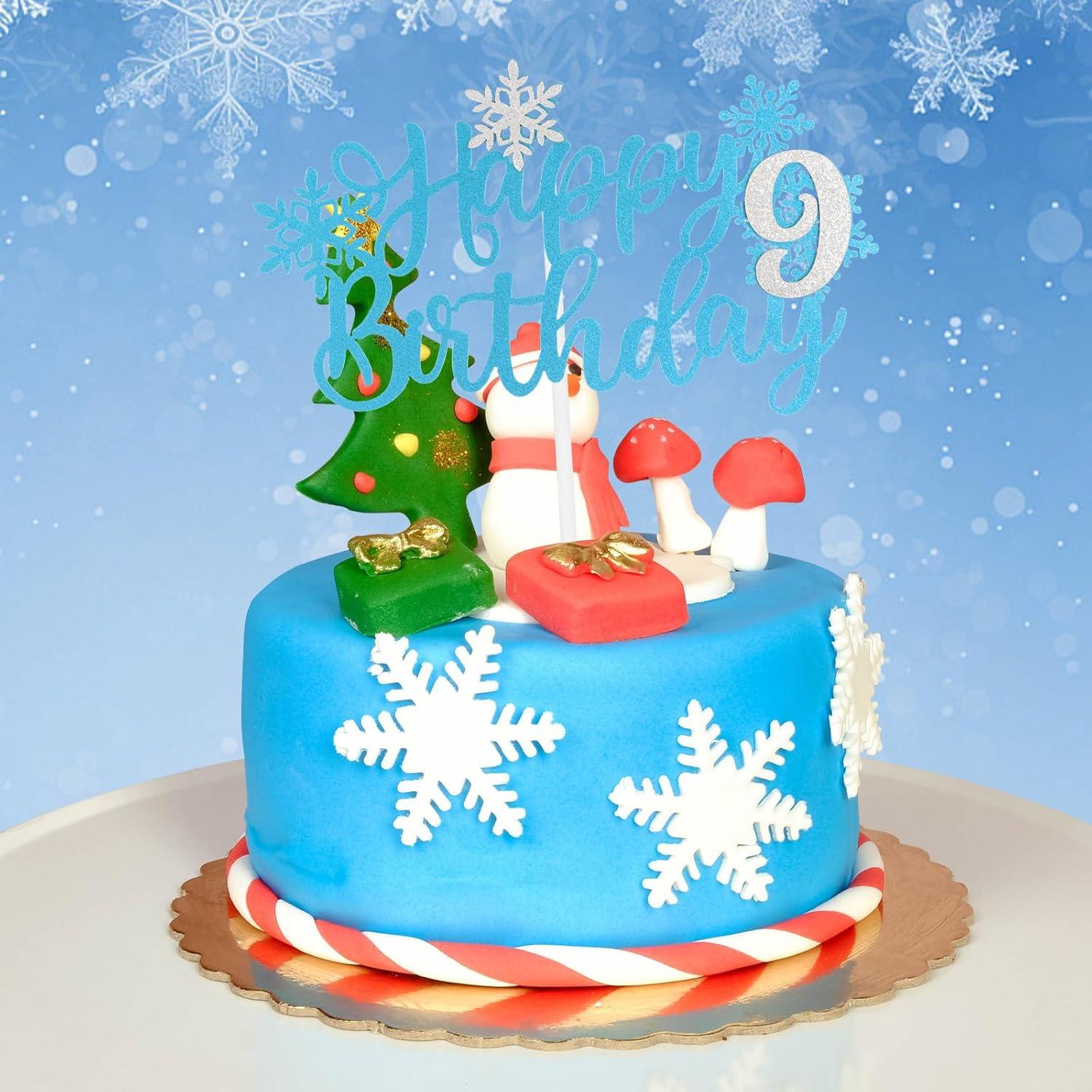 Adornos de Pastel Congelado iNINGER 7 Piezas Copo de Nieve