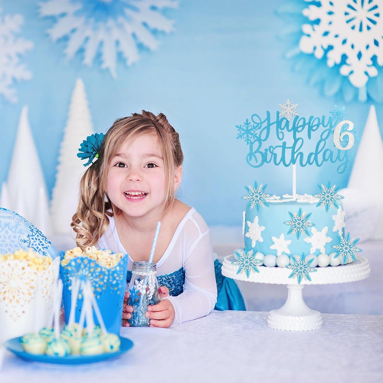 Adornos de Pastel Congelado iNINGER 7 Piezas Copo de Nieve